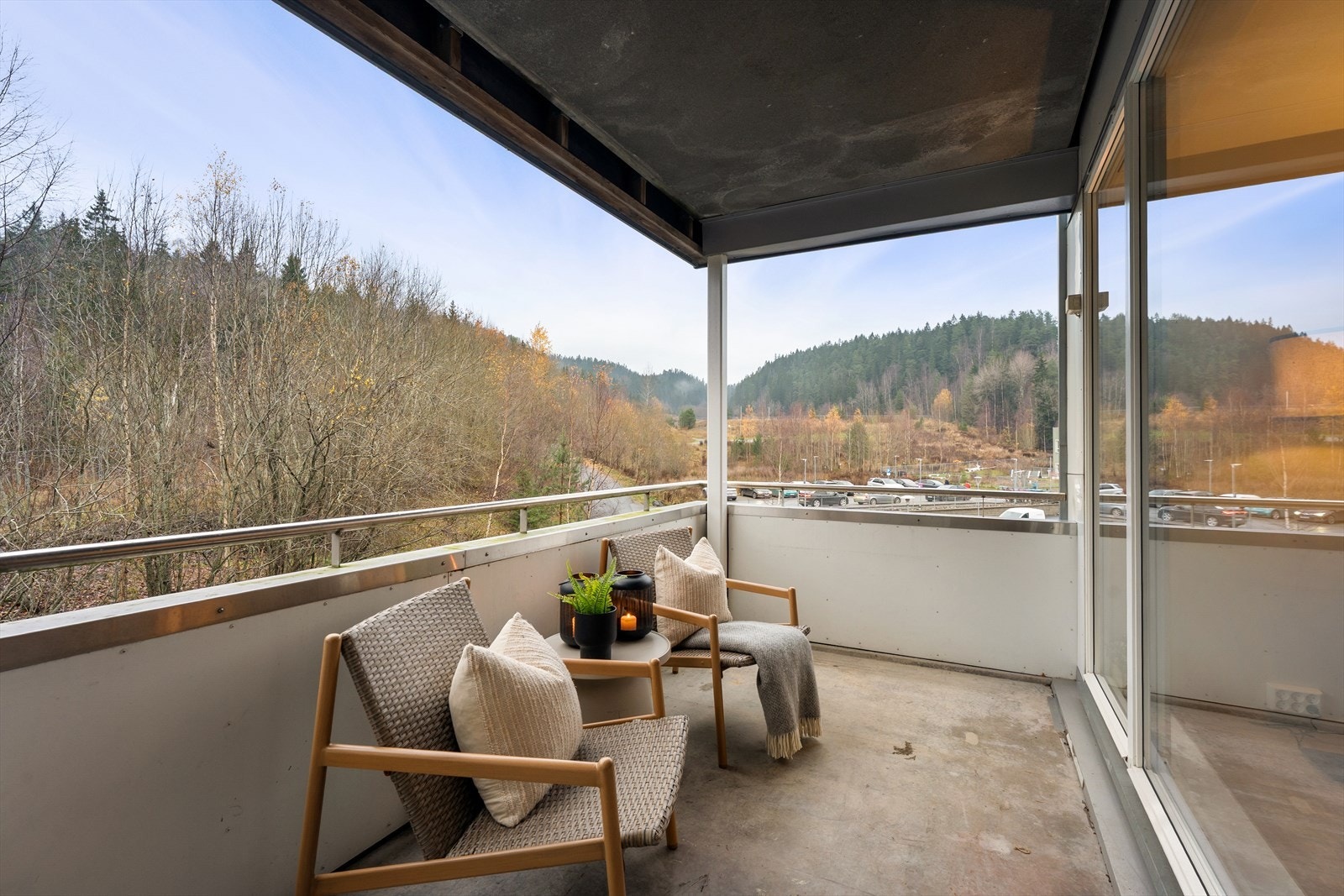 Sameiet ligger inntil del av Lillomarka, her mot nordvest. Foto: zOvenfra v/Piotr Walczak Galleribilde