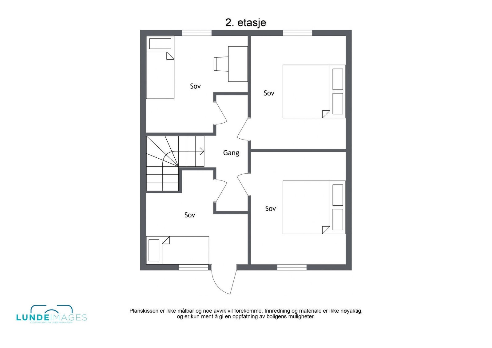 Planskisse 2. etasje - ikke målbar Galleribilde