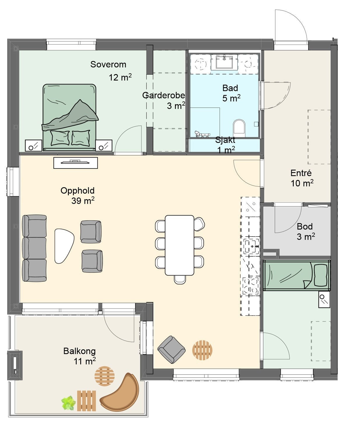 Nyoppført, ikke tidligere tatt i bruk - Romslig 3-roms selveier på 80 kvm med 11 kvm solrik balkong. Heis og garasje. Ta kontakt for mer informasjon eller avtale om visning, 45007097 Petter Aure. Galleribilde