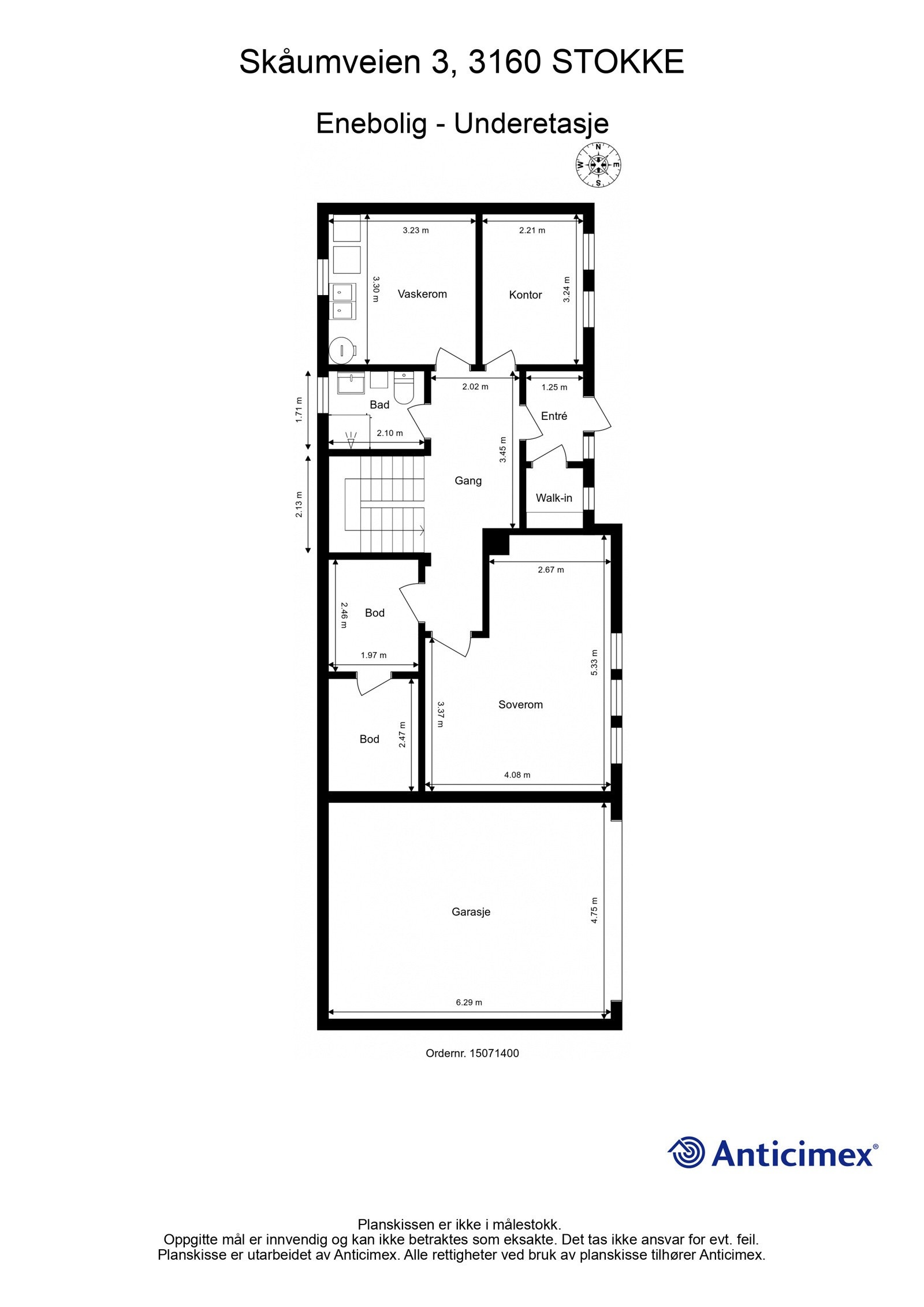 Plantegning 1.etg. Galleribilde