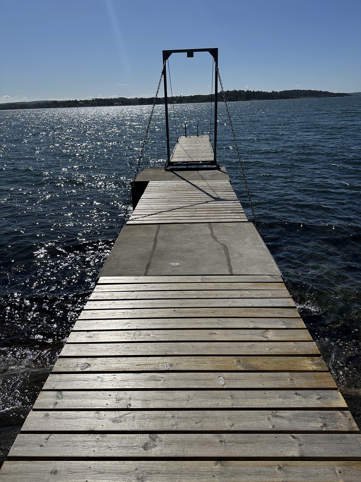 Gåavstand til felles badebrygge og sandstrand. Selgers private bilde. Galleribilde