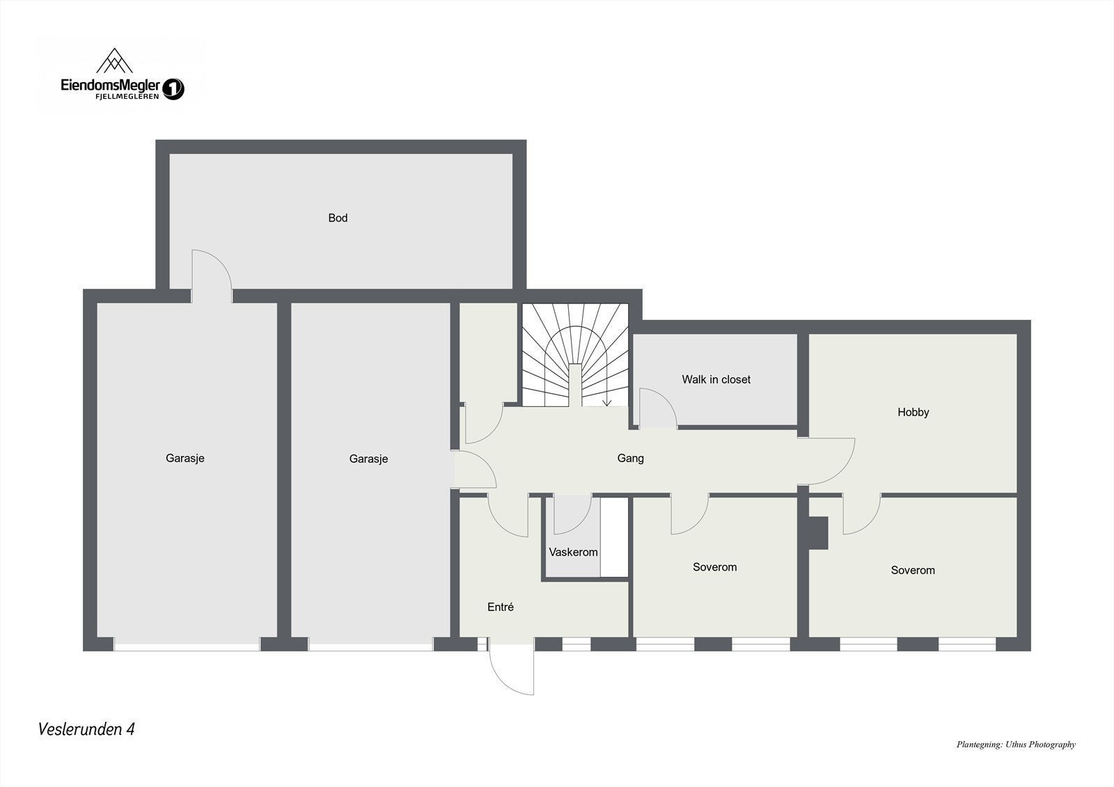 Plantegning 1. etg Galleribilde