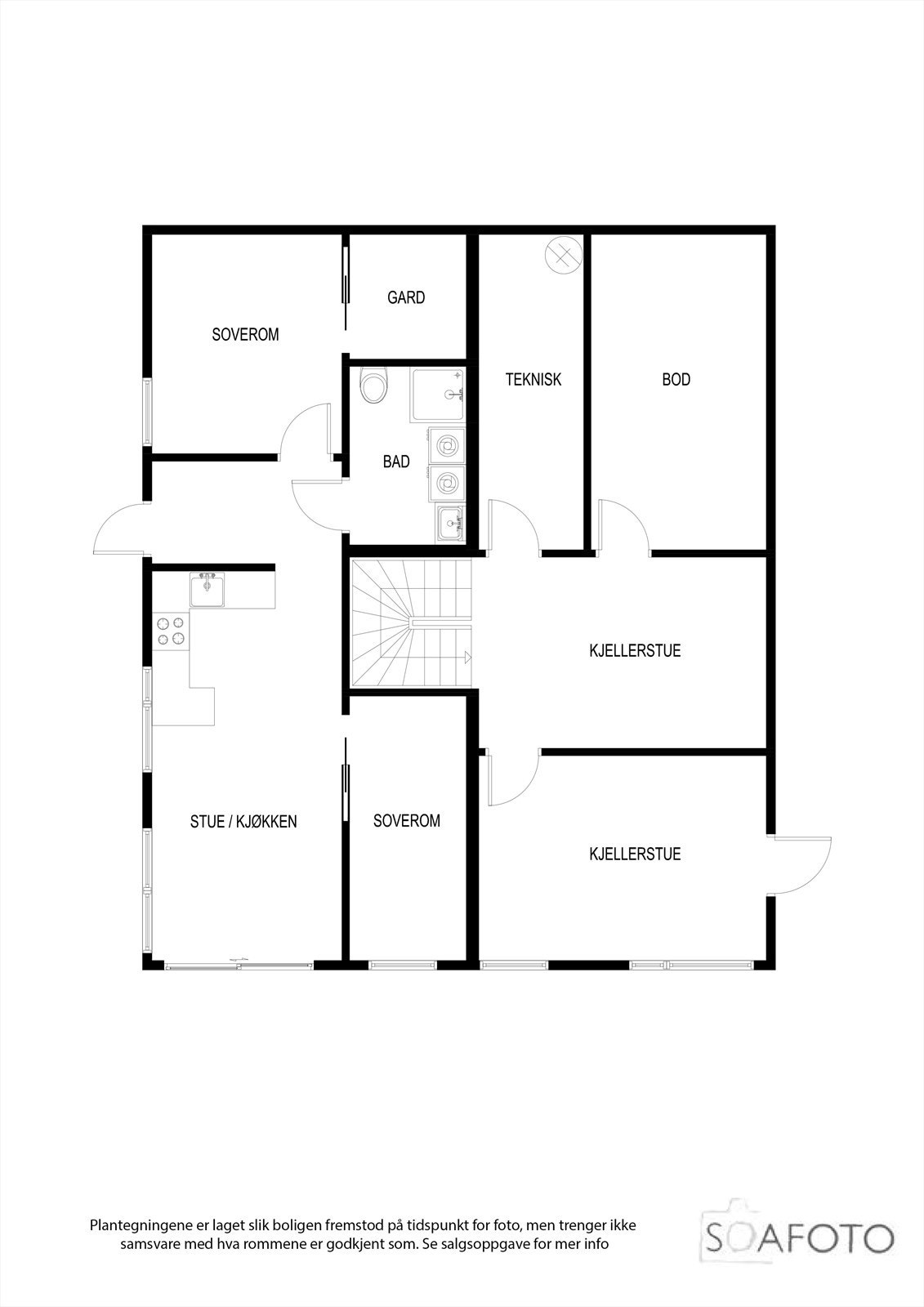 Plantegning kjeller Galleribilde