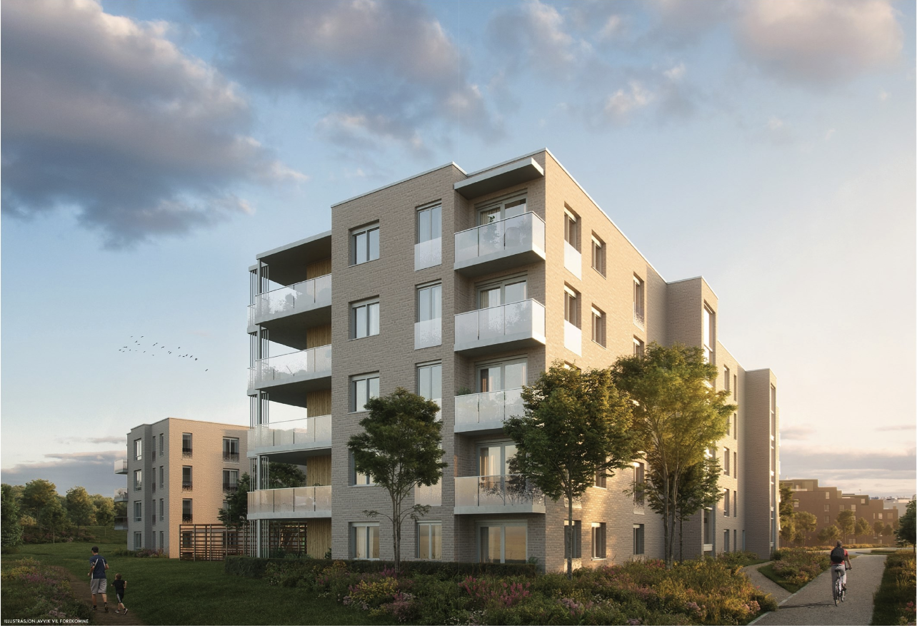 Bygg fra utside - tegning. Galleribilde