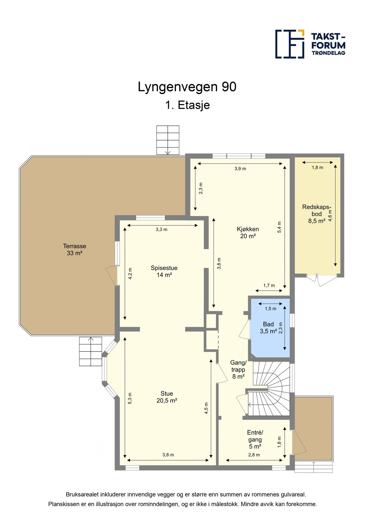 Plantegning 1. etasje. Galleribilde