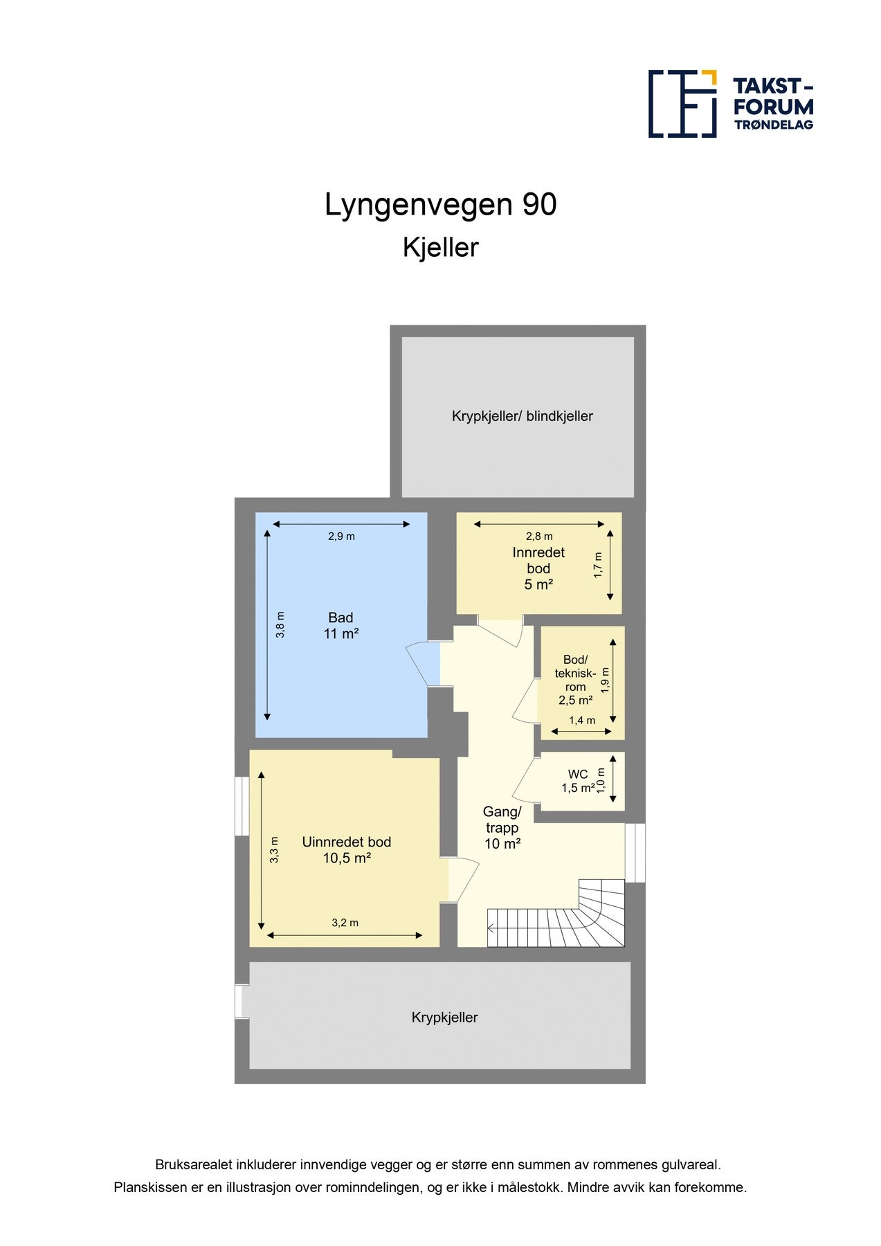 Plantegning kjeller Galleribilde