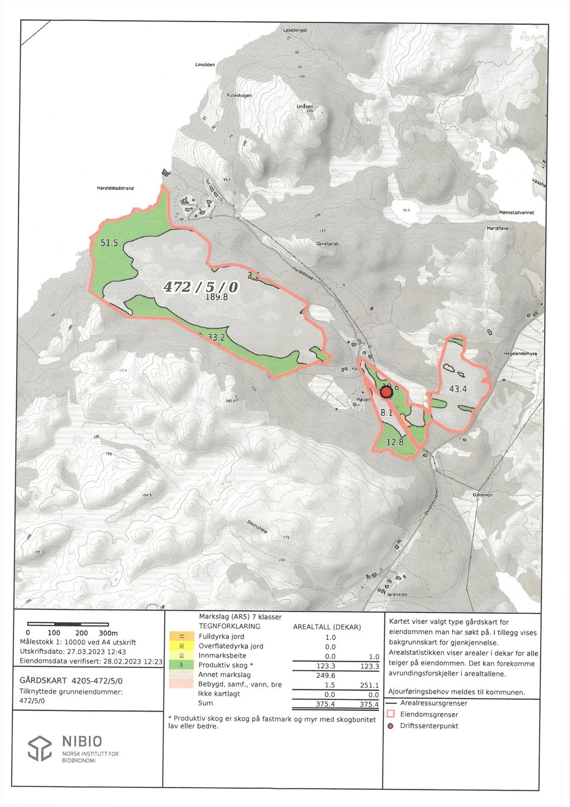 Gårdskart hele eiendommen Galleribilde
