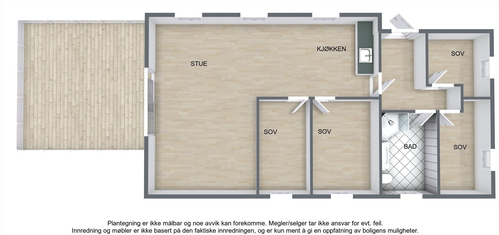 Plantegning av lagerbygg - brukt som enkel hytte Galleribilde
