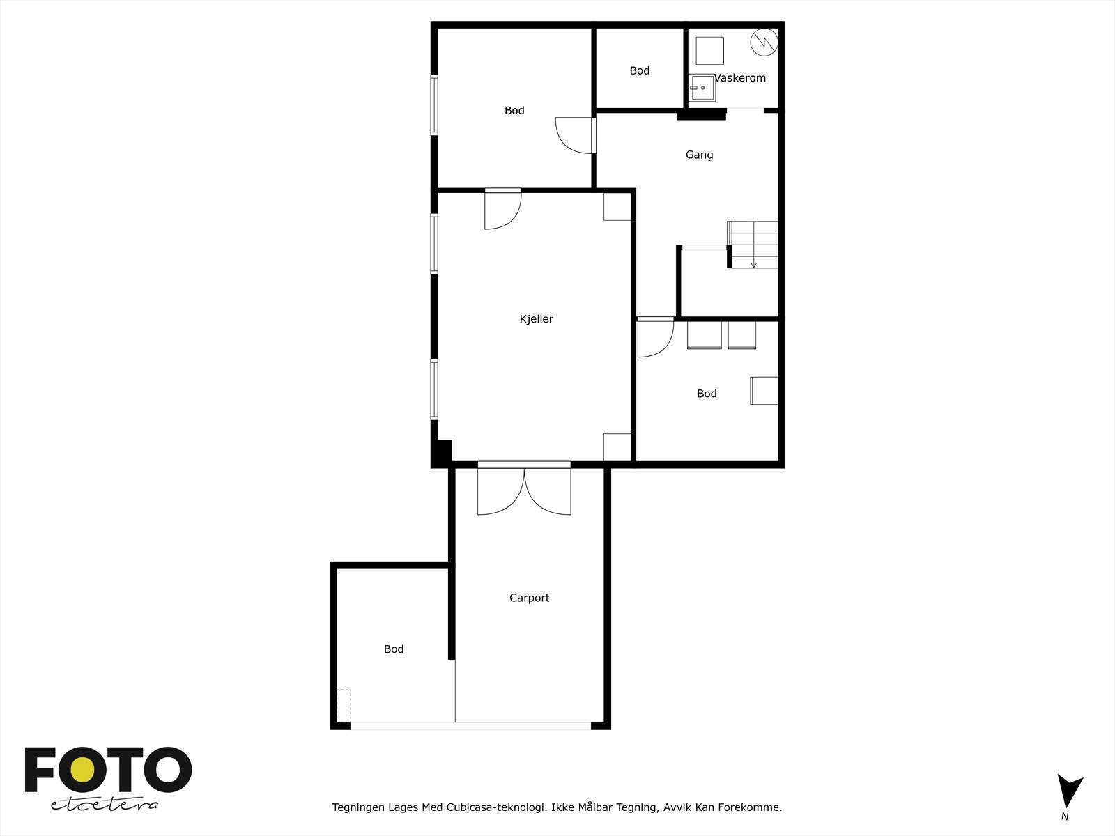 Illustrert planskisse kjeller. Galleribilde