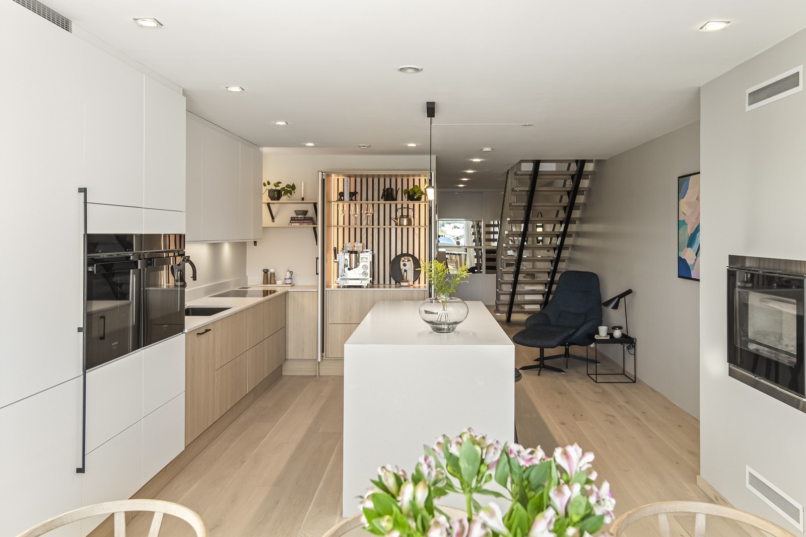 Peisovn integrert i pipen er en av mange detaljer Galleribilde