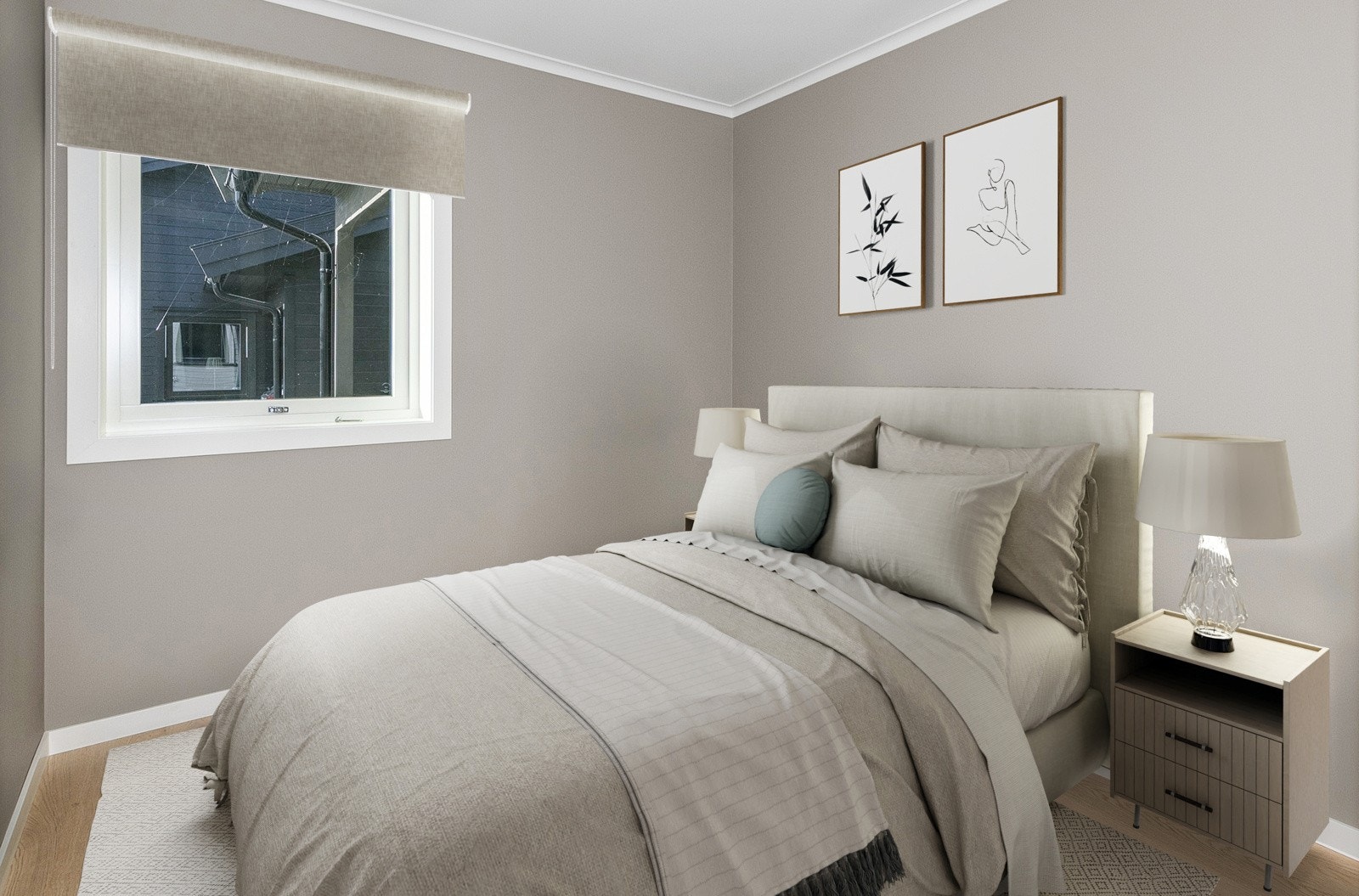 Soverom nr 2 (bide er digitalt stylet). Galleribilde