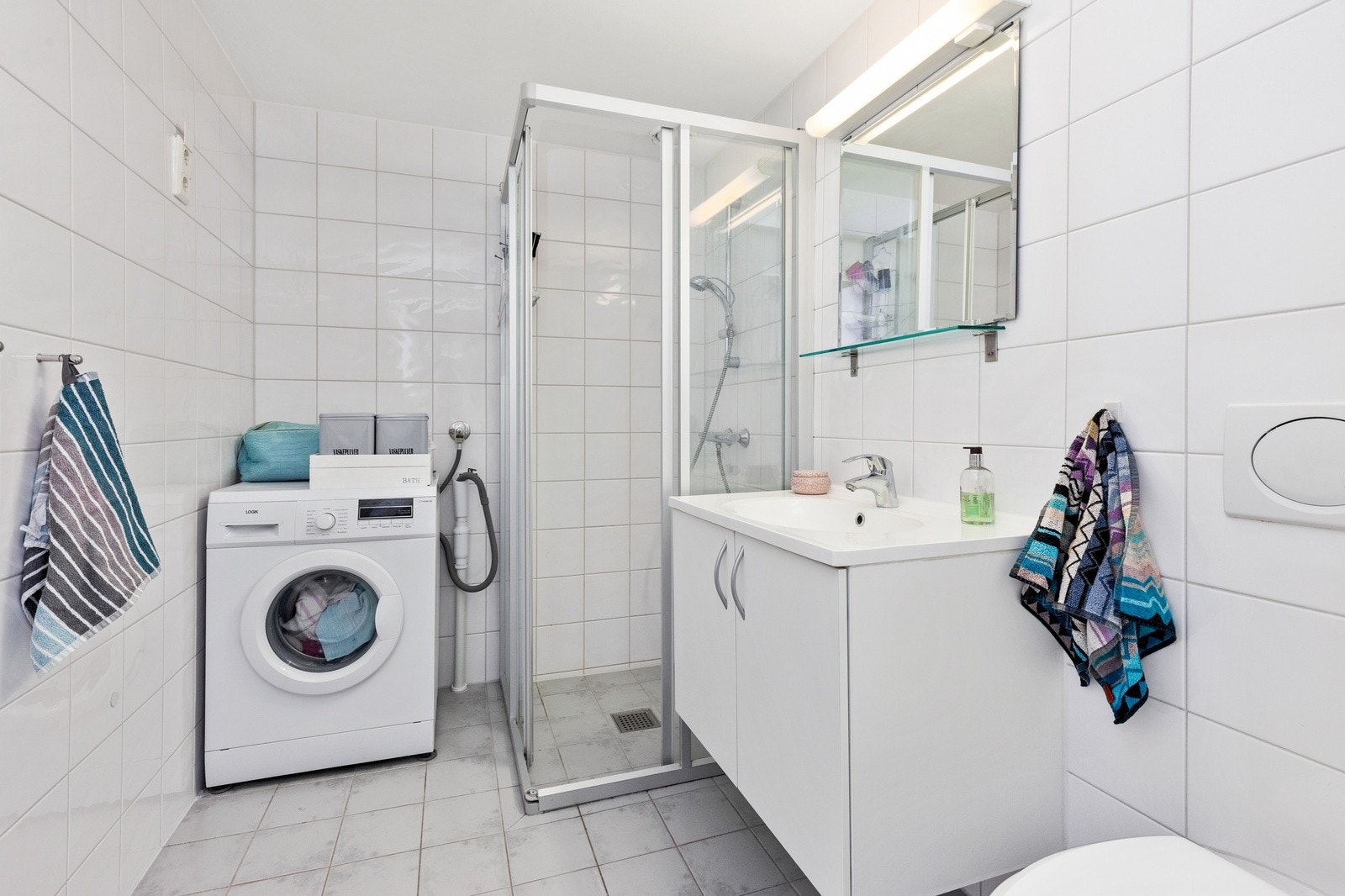 Varmekabler på bad. Galleribilde