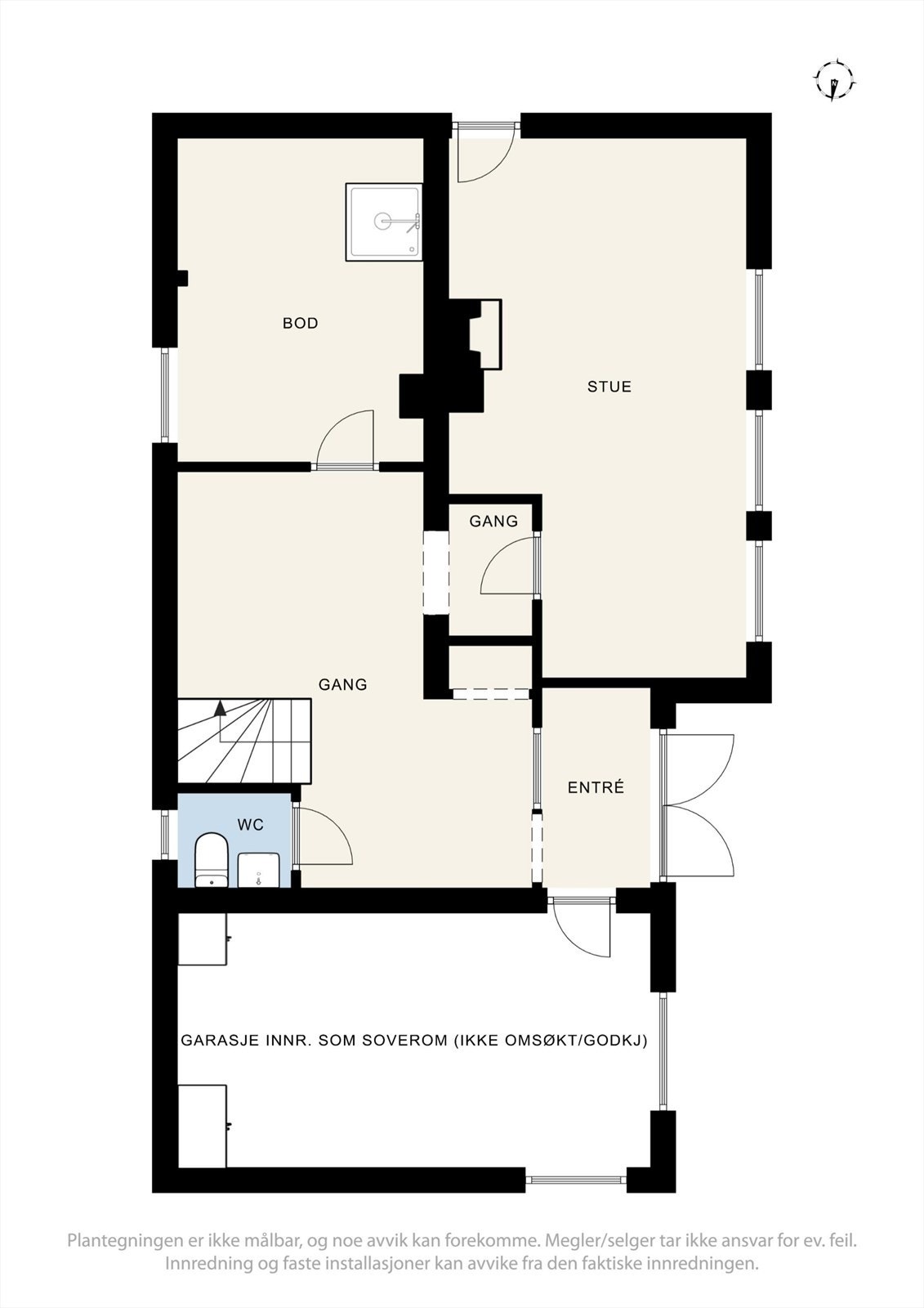 Plantegning underetasje. Galleribilde