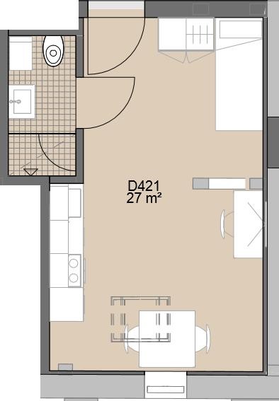 Leiligheten ble totalrenovert mars 2018 og kan leies av KUN studenter Galleribilde