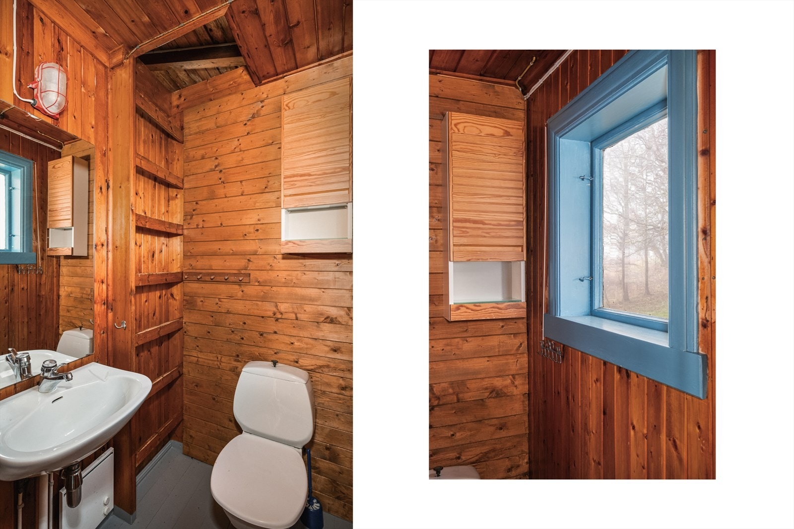 WC-rommet er innredet med toalett og servant fra byggeår. Galleribilde