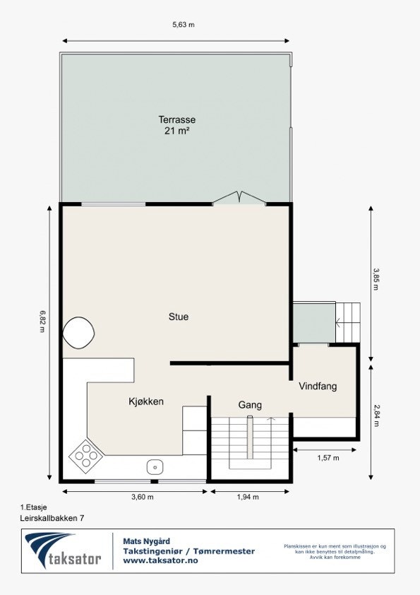 Plantegning 1.etasje Galleribilde