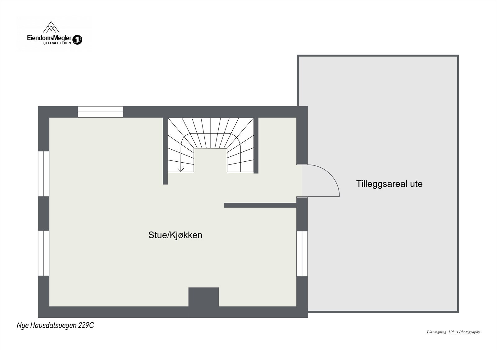 Plantegning 1. etg Galleribilde