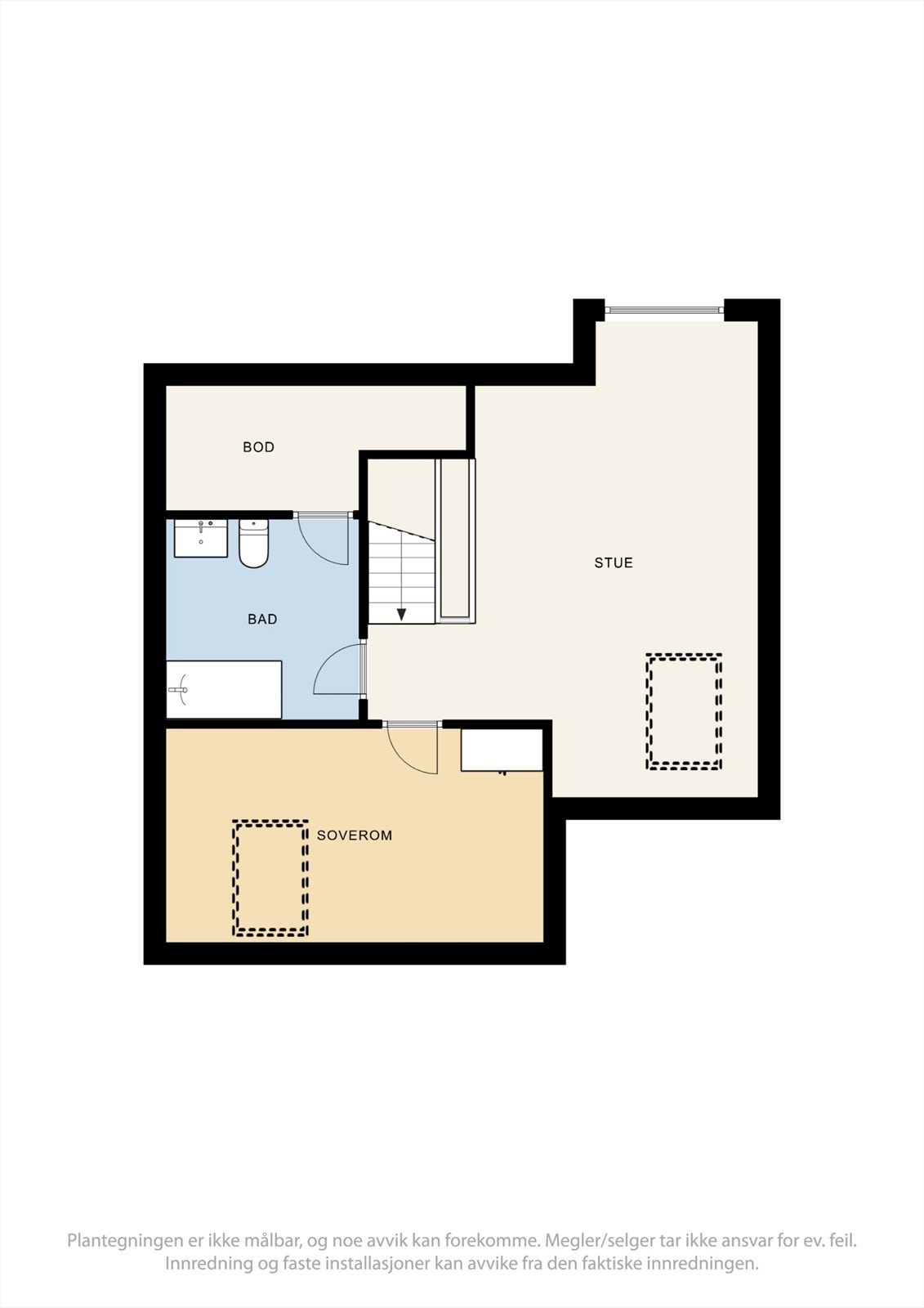 Plantegning loftsetasje. Galleribilde