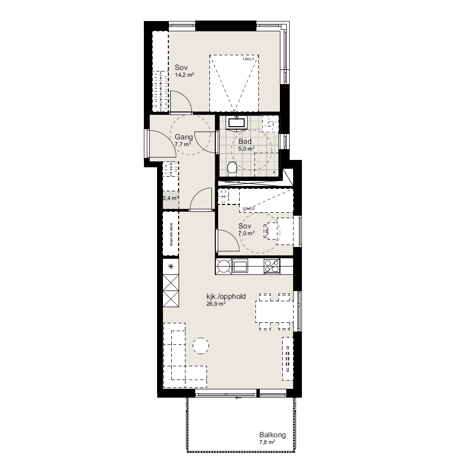 Plantegning 3. etasje. Galleribilde