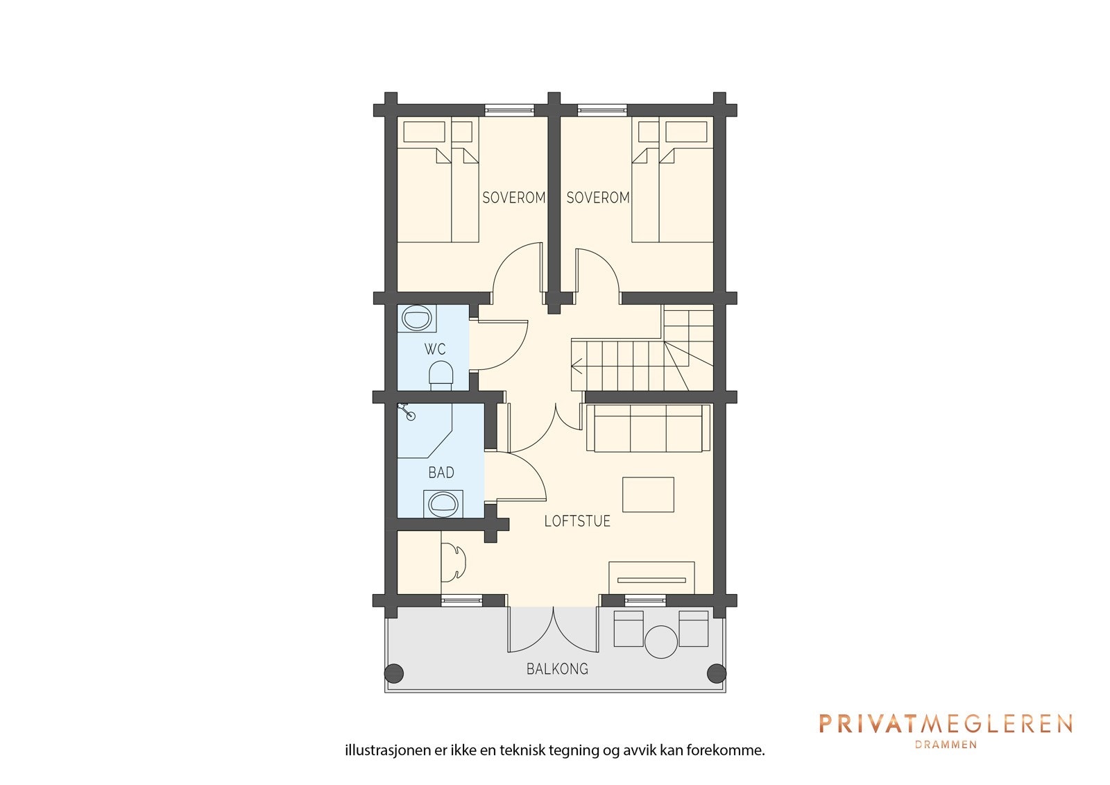 Plantegning 2. etasje Galleribilde