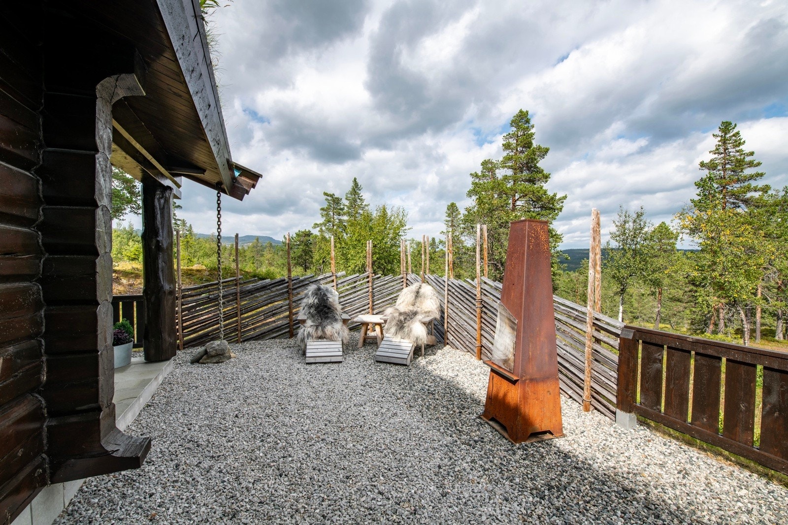 Inngjerdet og skjermet uteområde. Galleribilde