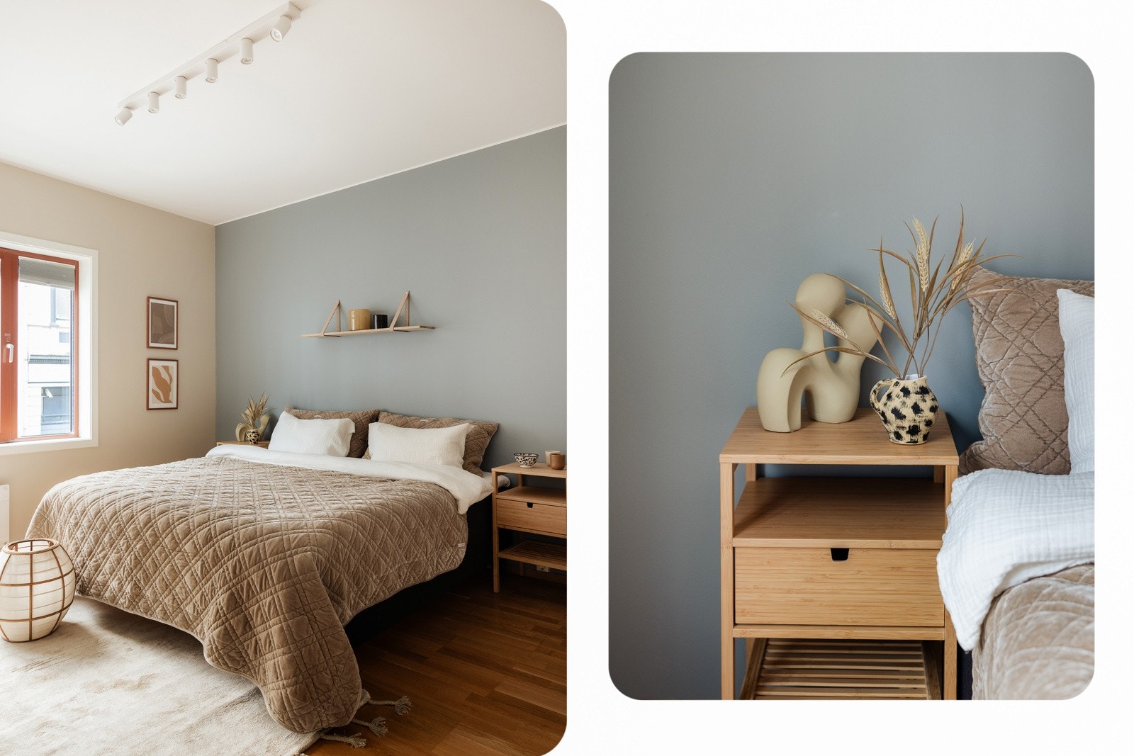 Flott soverom med garderobeplass Galleribilde