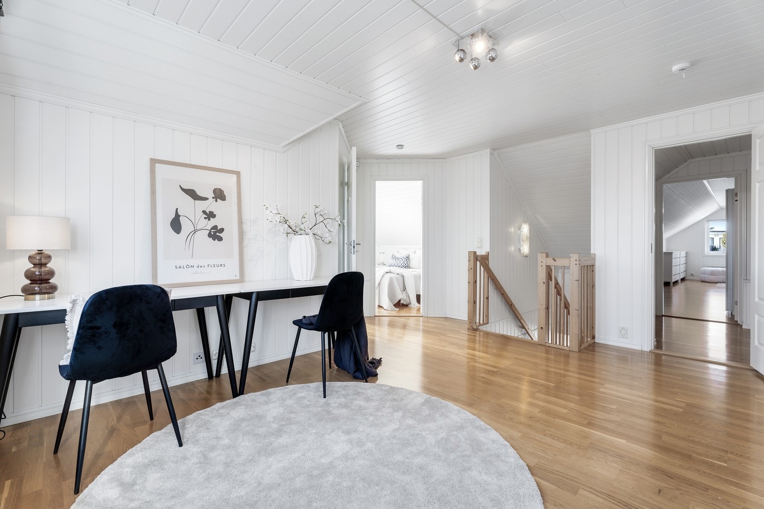 Boligens andre stue er i 2. etasje. Her kan du innrede etter behov. Galleribilde