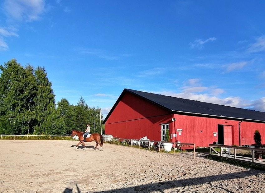 Elverum rideklubb med ridehus og bane. Mange aktiviteter året rundt. Galleribilde