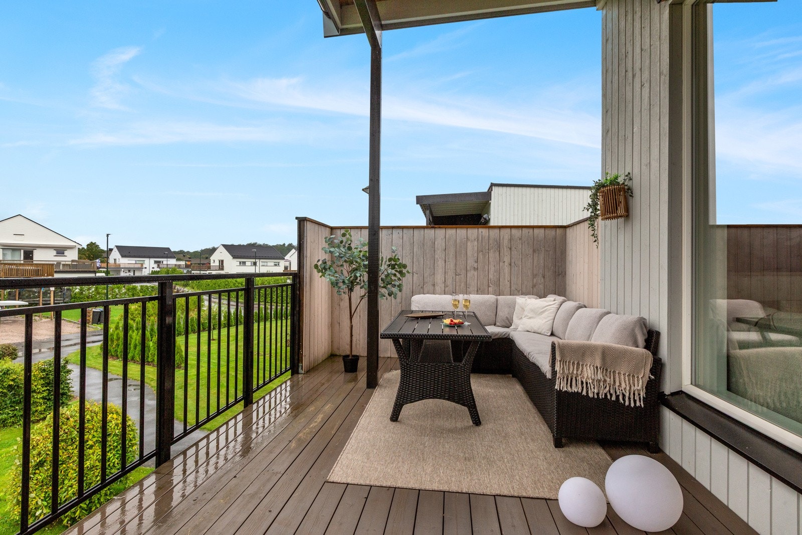 Stor vestvendt veranda Galleribilde