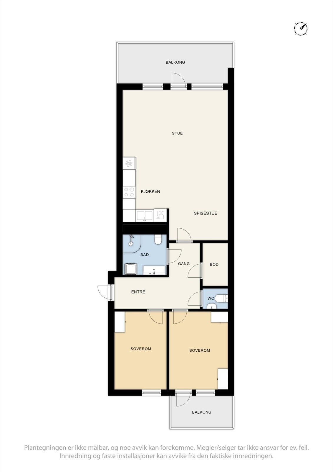 Godt utnyttet planløsning. Galleribilde