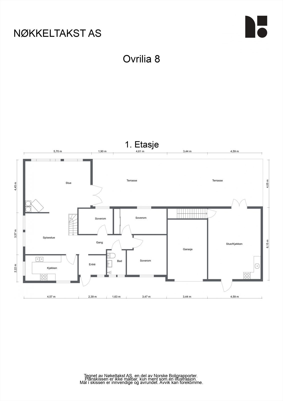 Plantegning for første etasje. Galleribilde