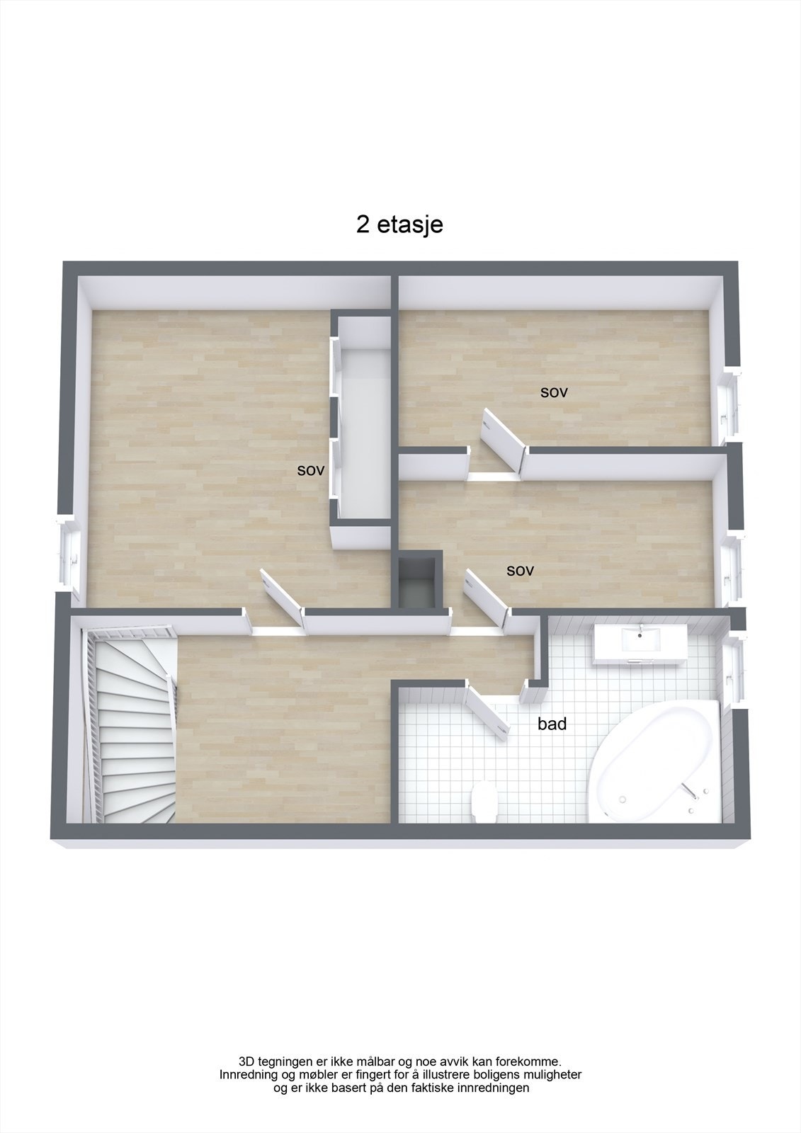 Plantegning 2.etg. Galleribilde