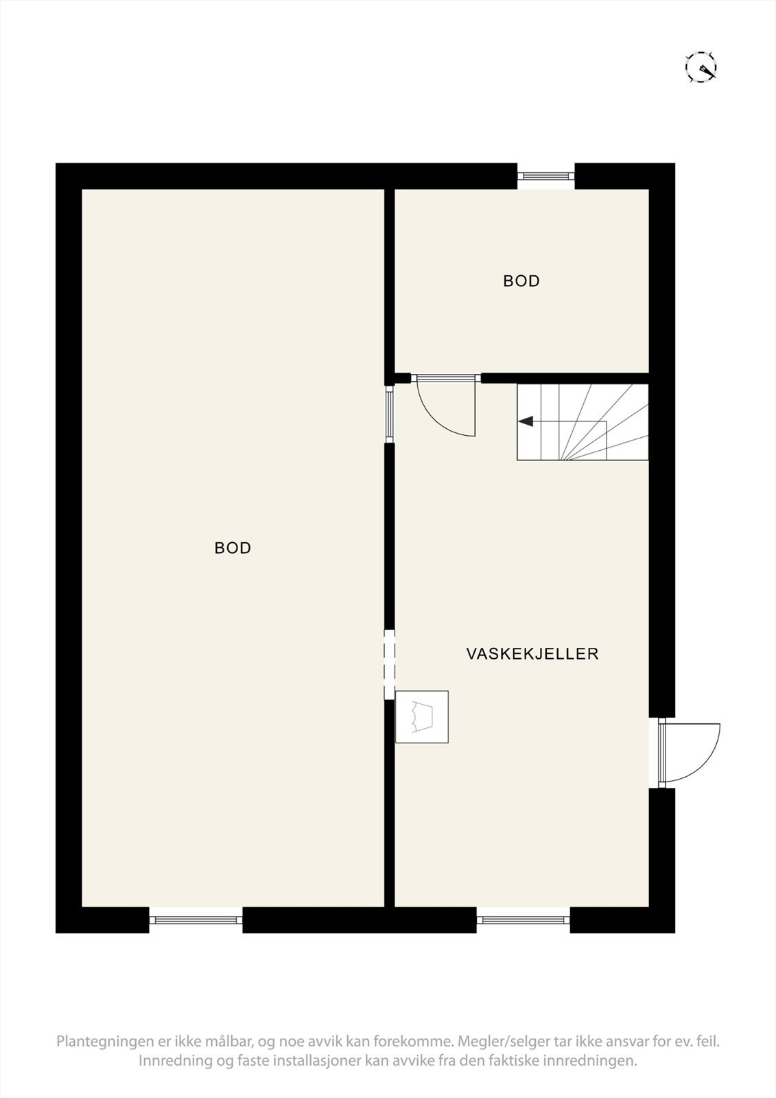 Plantegning kjeller. Galleribilde