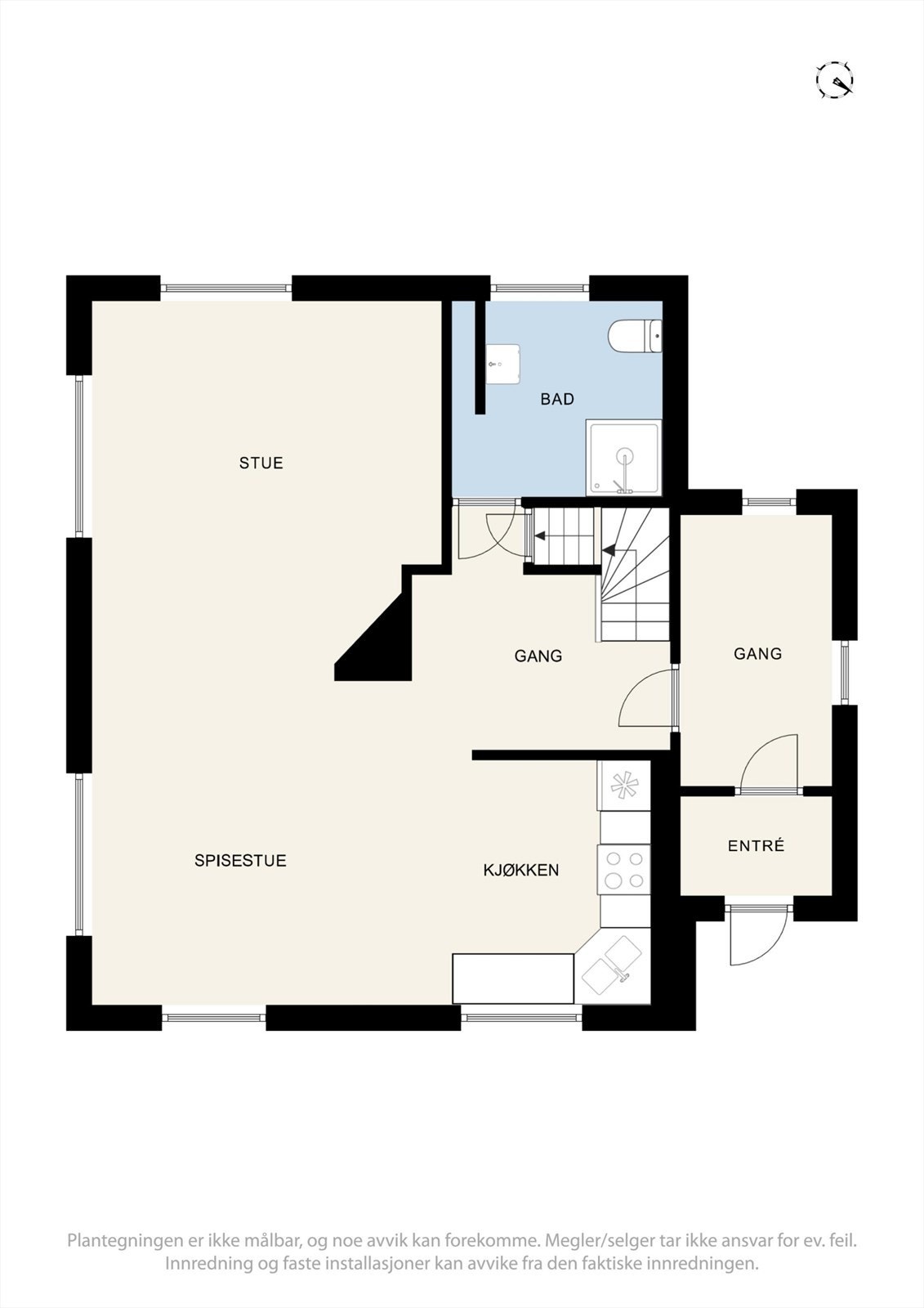 Plantegning 1. etasje. Galleribilde