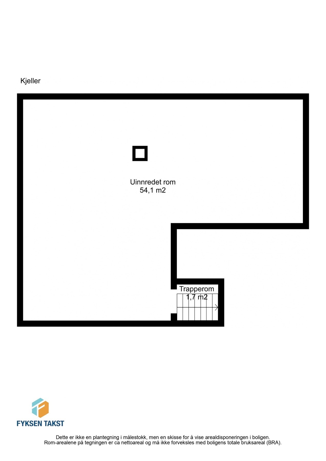 Planskisse kjeller. Galleribilde