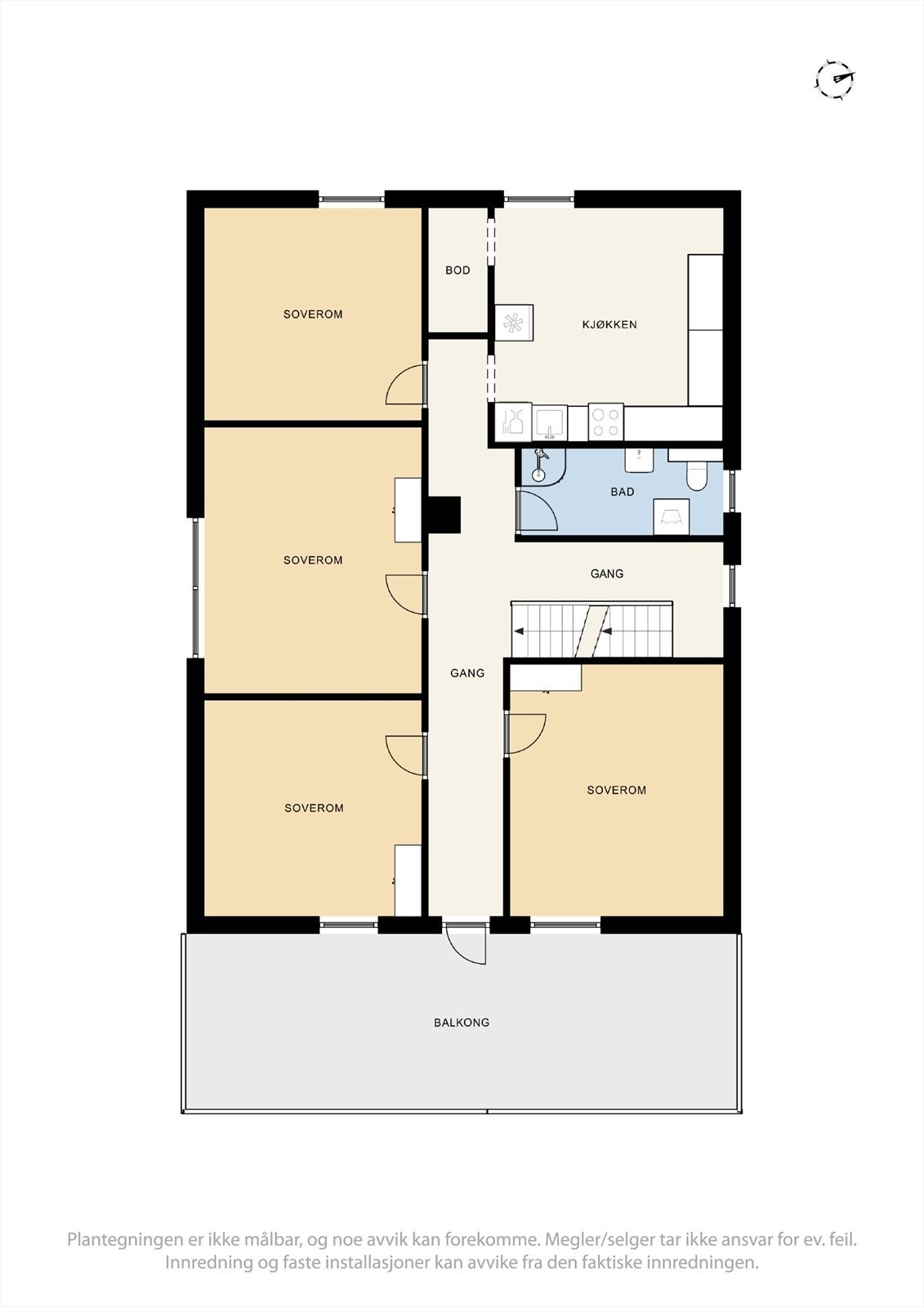 Plantegning andre etasje. Galleribilde