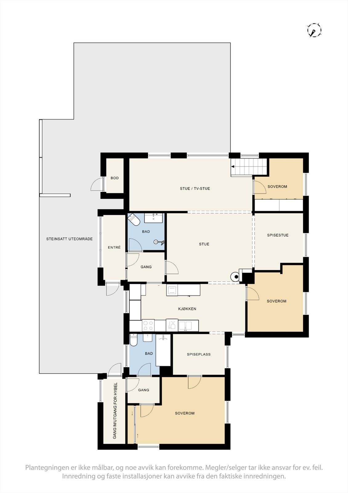 Plantegning 1. etasje Galleribilde