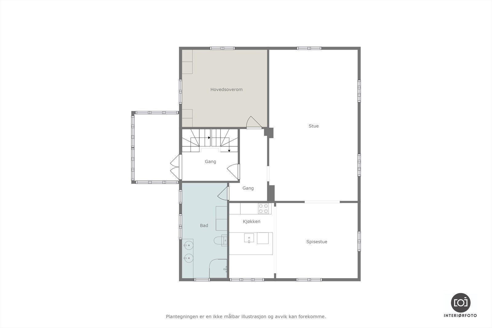 Plantegning 2. etasje Galleribilde