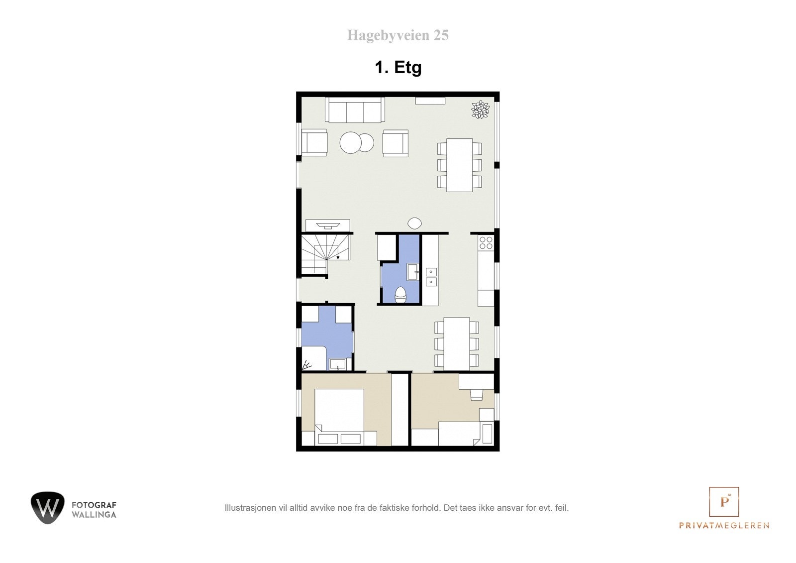 Plantegning 1. etasje Galleribilde