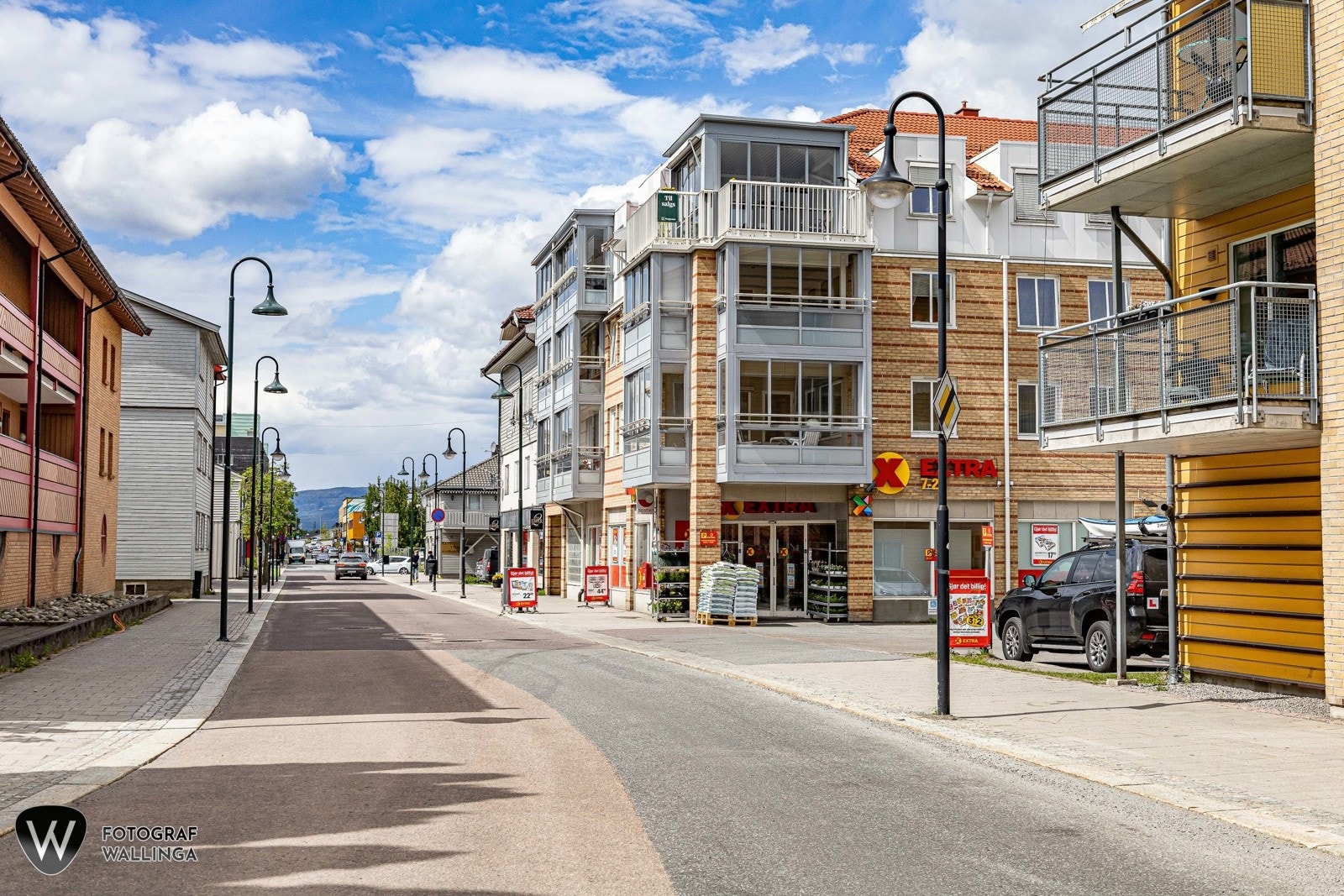 Mjøndalen sentrum består blant annet av flere butikker, matbutikker og spisesteder Galleribilde