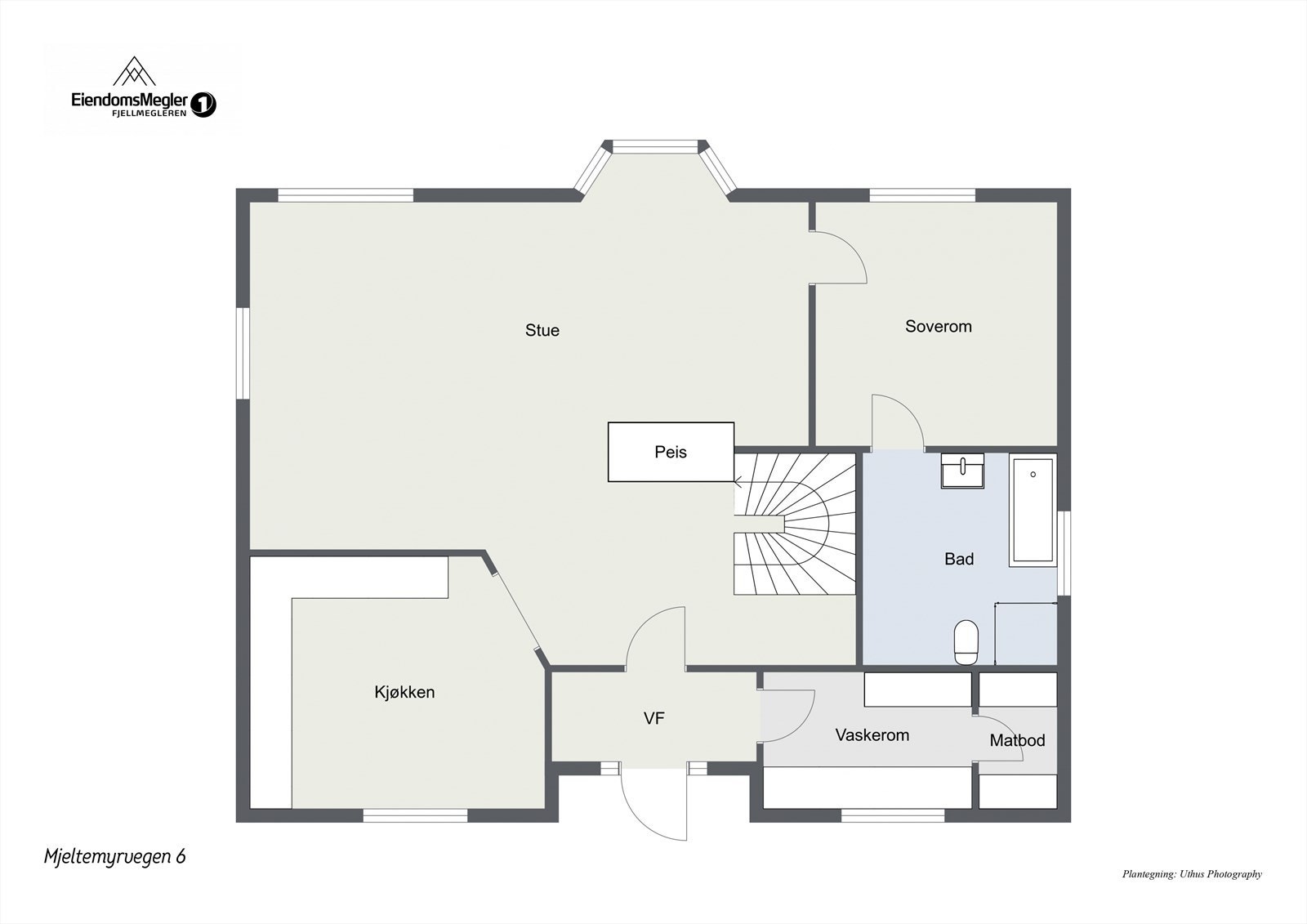 Plantegning 1.etasje Galleribilde