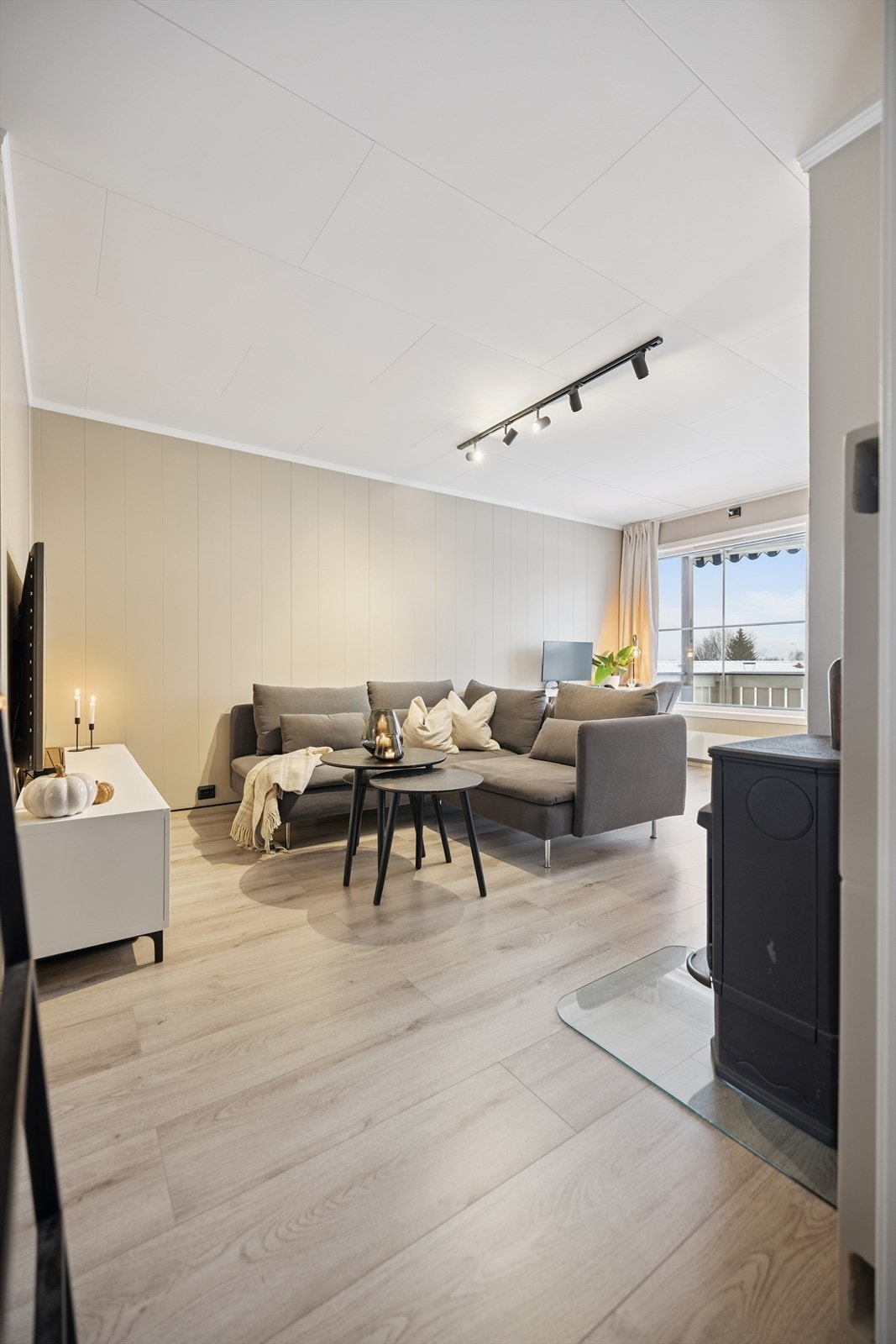 Peisovnen har en praktisk gnistsikring i glass. Galleribilde