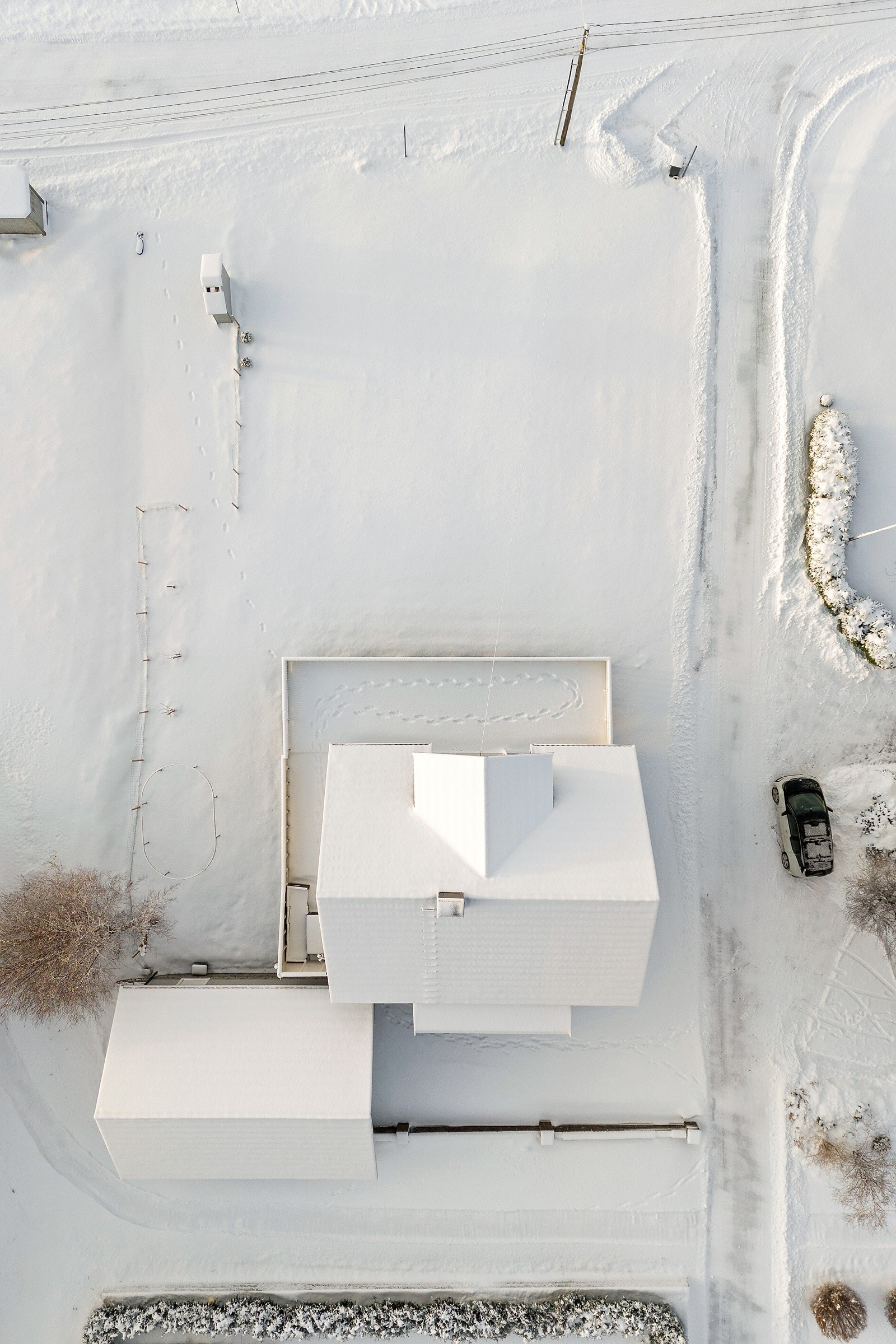 Snøen har gjort det lett for deg å se hvor tomtegrensene går. Galleribilde