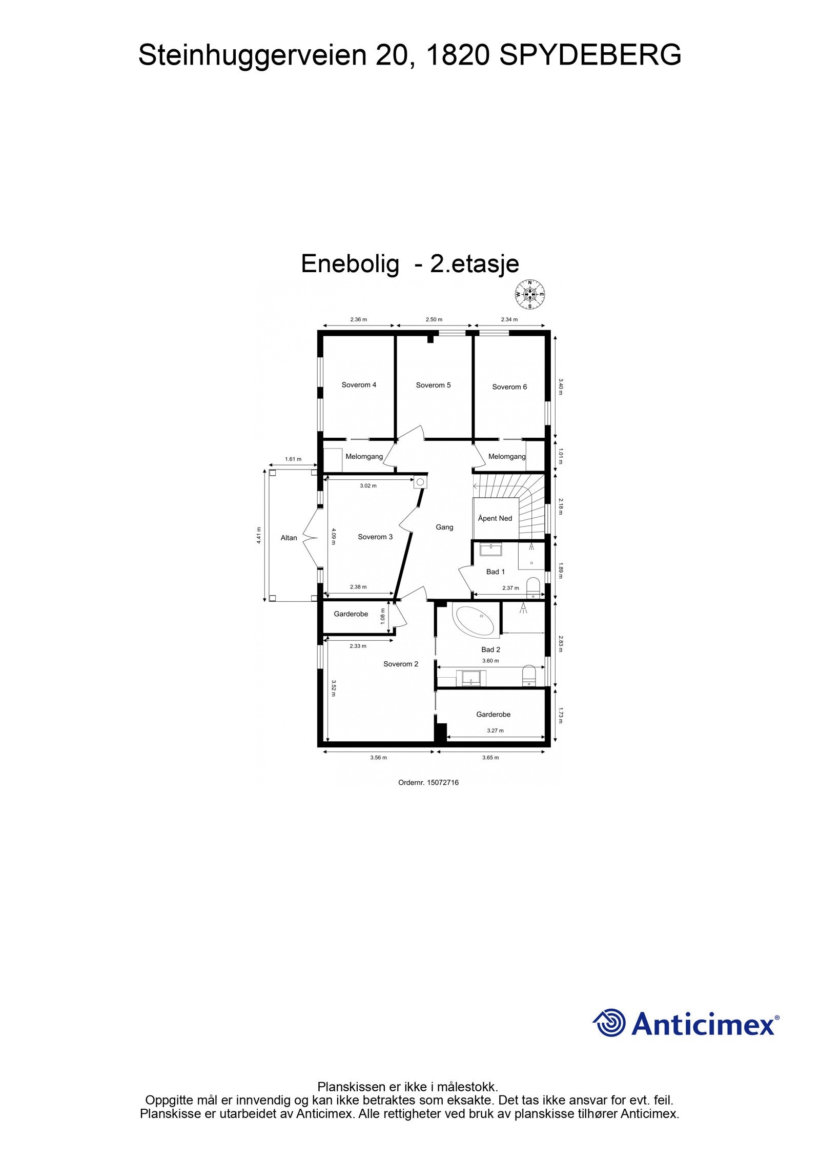 Plantegning 2.etasje - Målsatt Galleribilde
