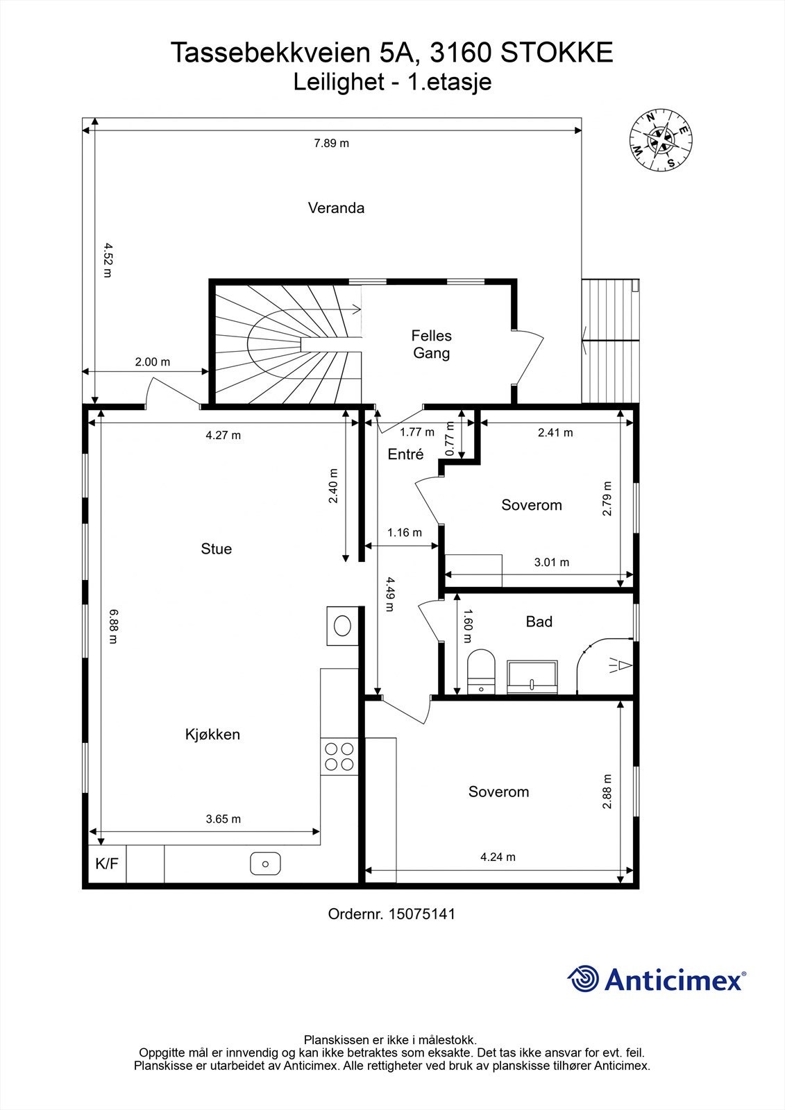 Plantegning 1.etg Galleribilde