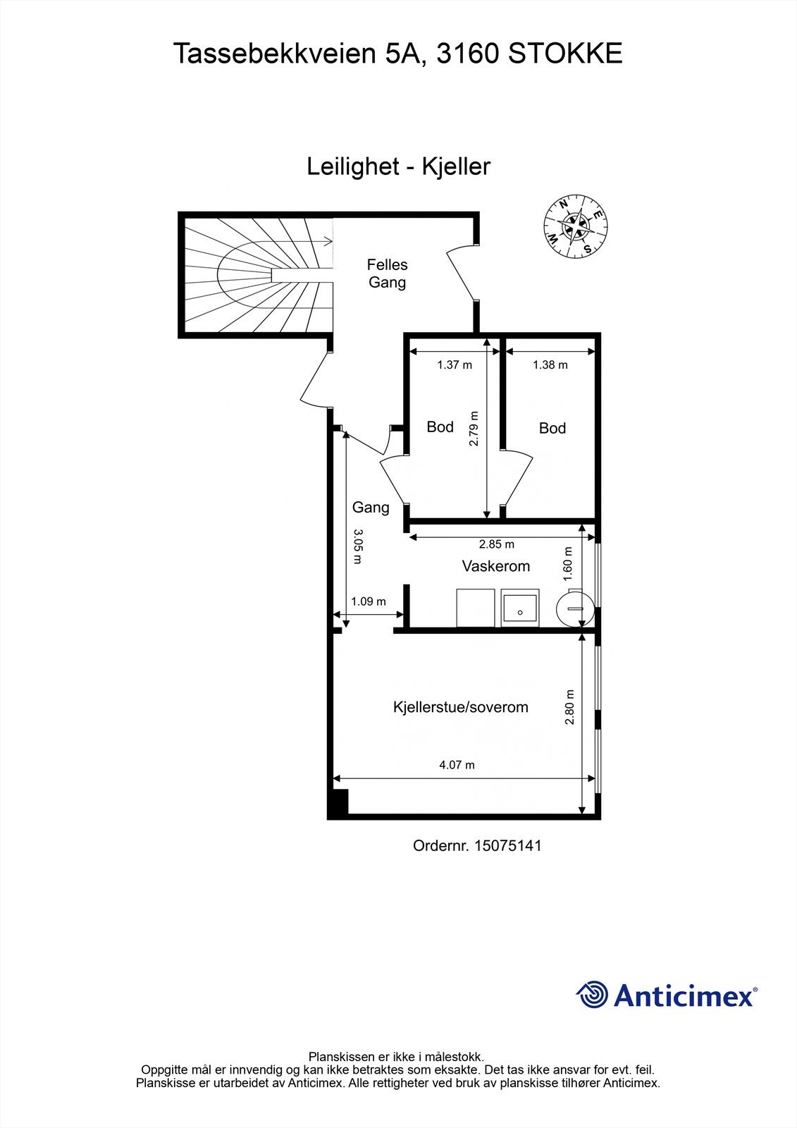 Plantegning underetasje Galleribilde