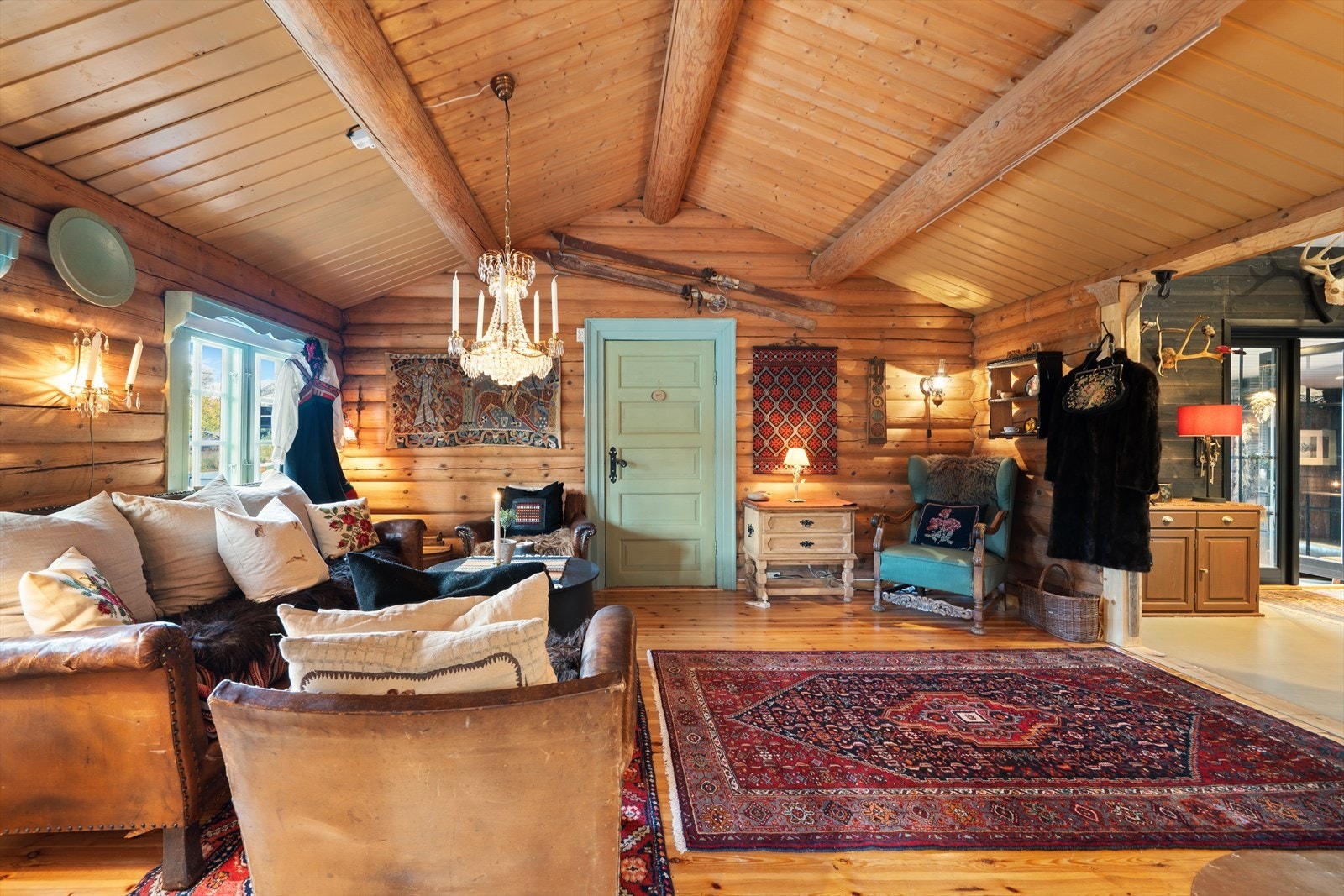 Stue i den gamle hytten Galleribilde