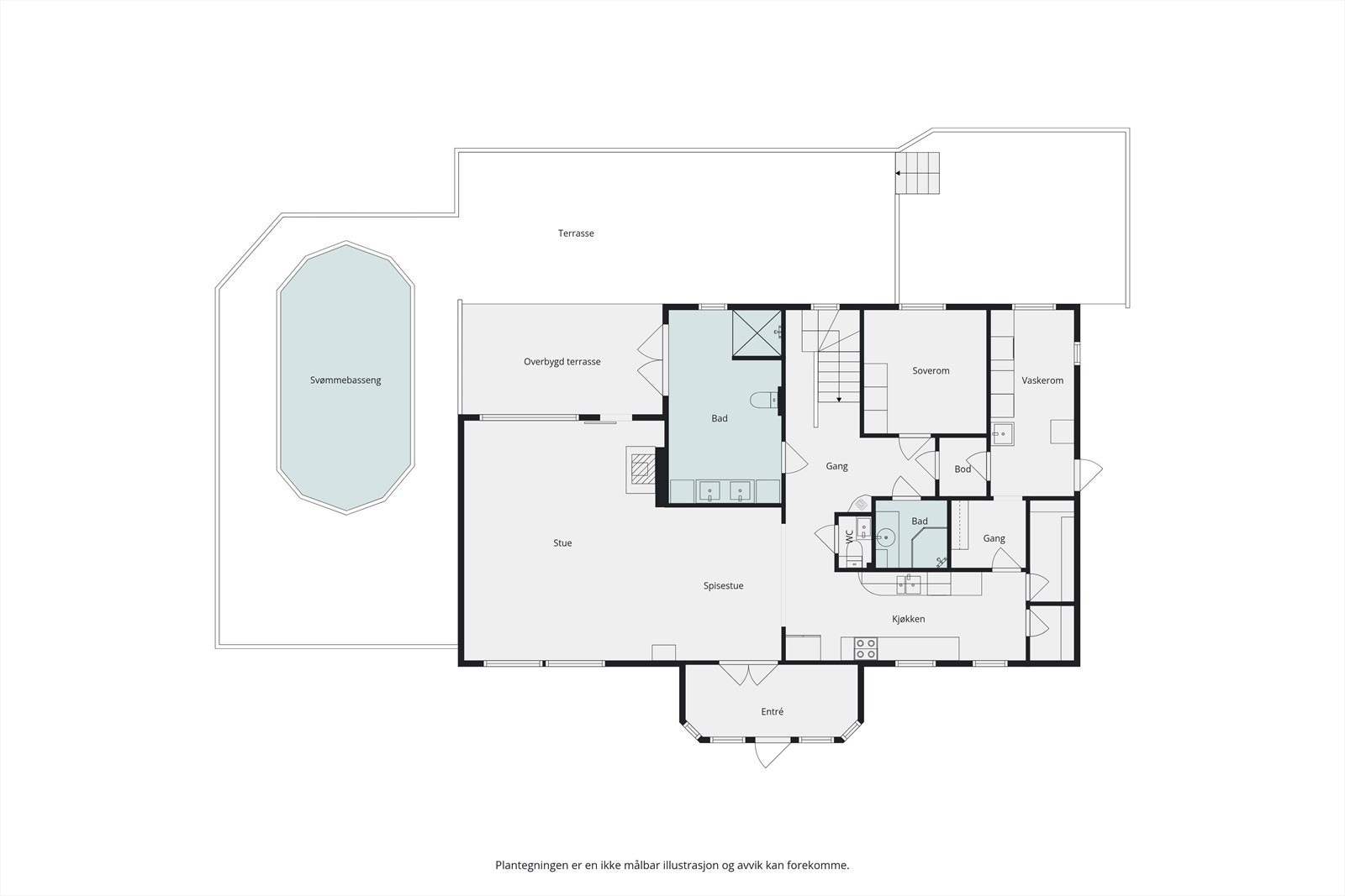 Plantegning 1. etasje Galleribilde