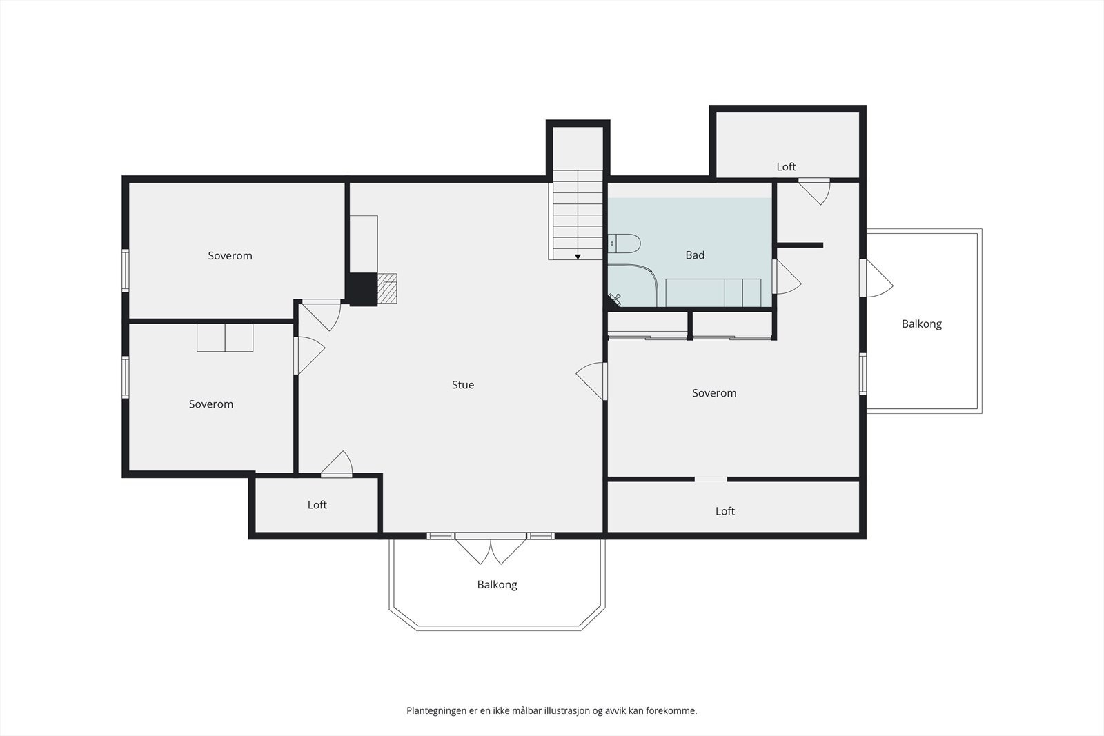 Plantegning 2. etasje Galleribilde