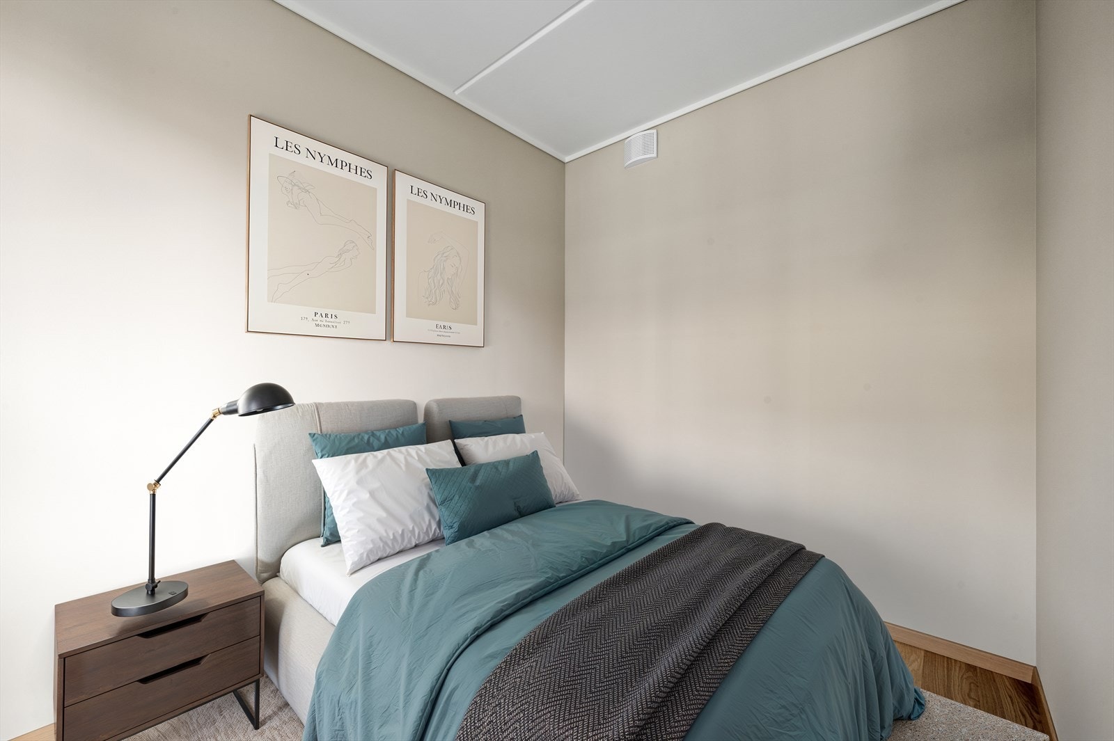 Gjesterom. Bildet er digitalt møblert. Galleribilde